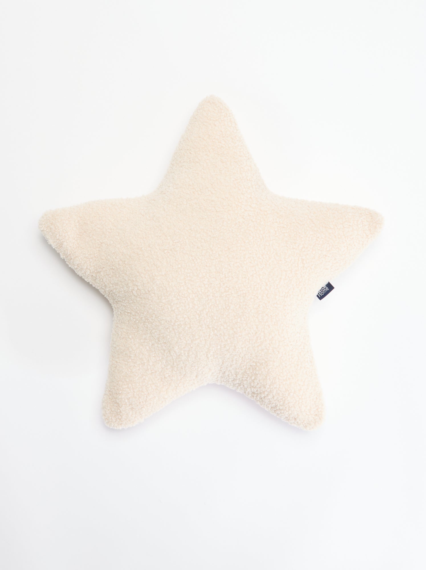 Coussin forme étoile en maille bouclette - Beige
