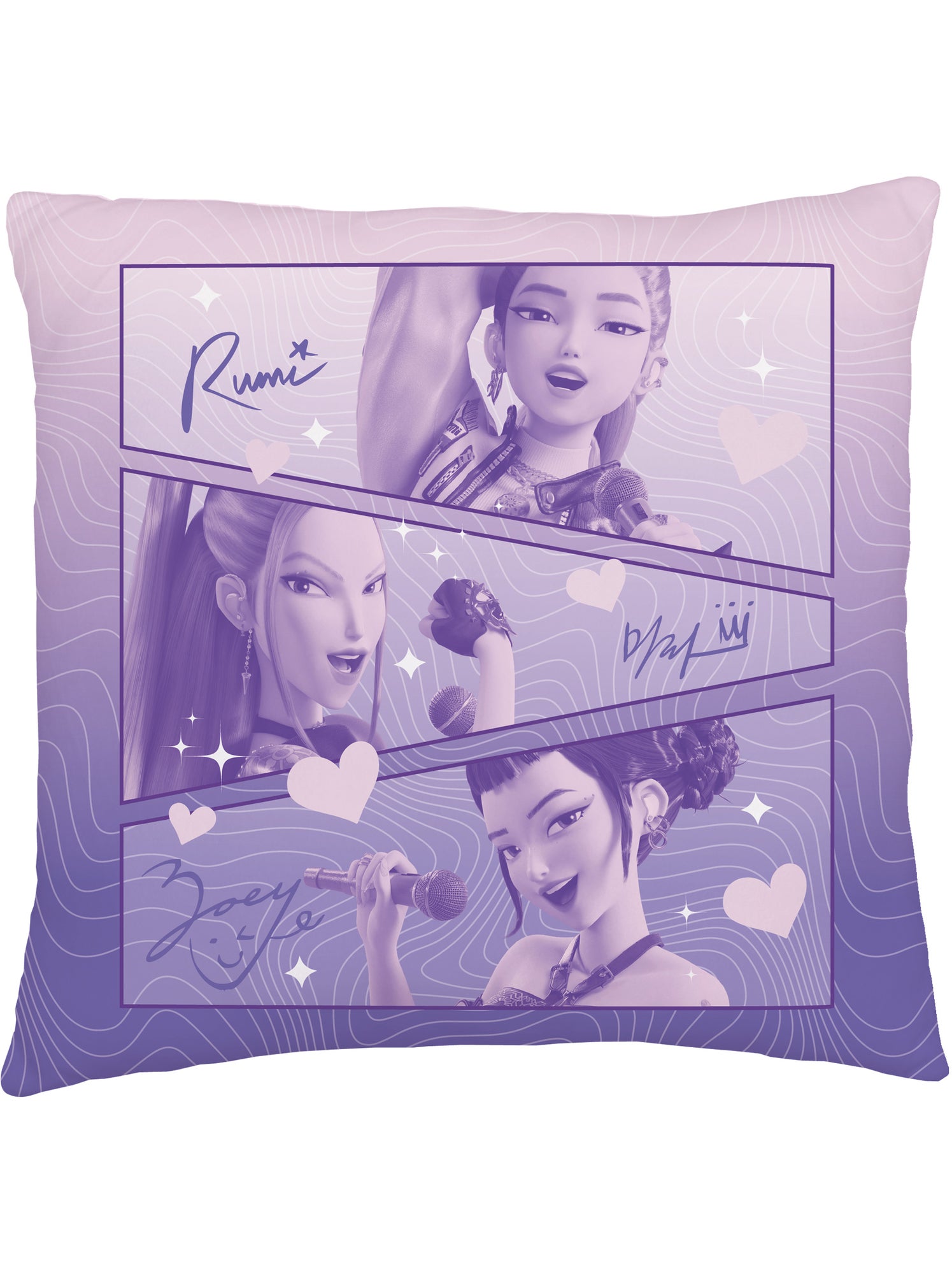 Coussin imprimé, kpop demon hunters golden - Violet