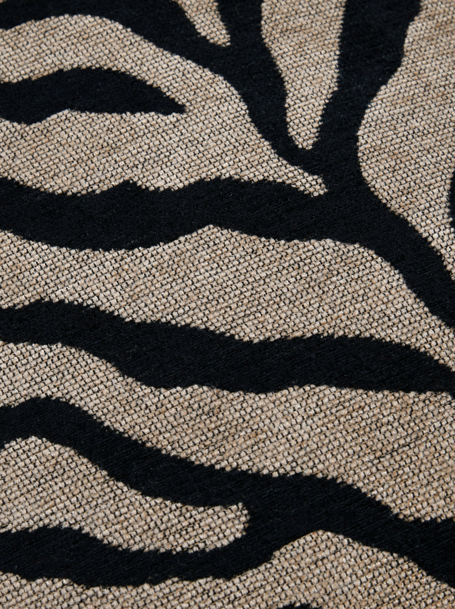 Coussin imprimé zèbre - Noir