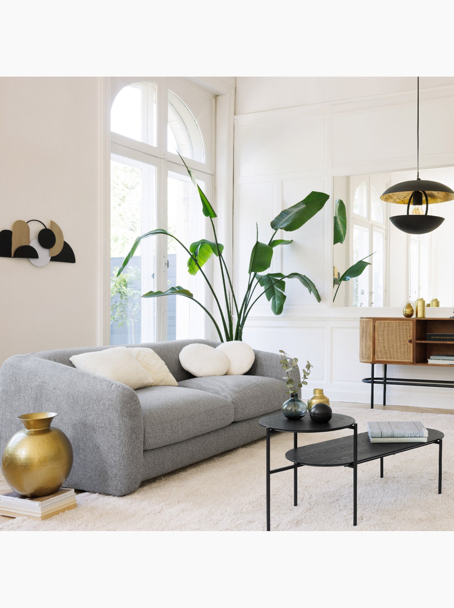 Coussin rond forme berlingot subli - Ivoire