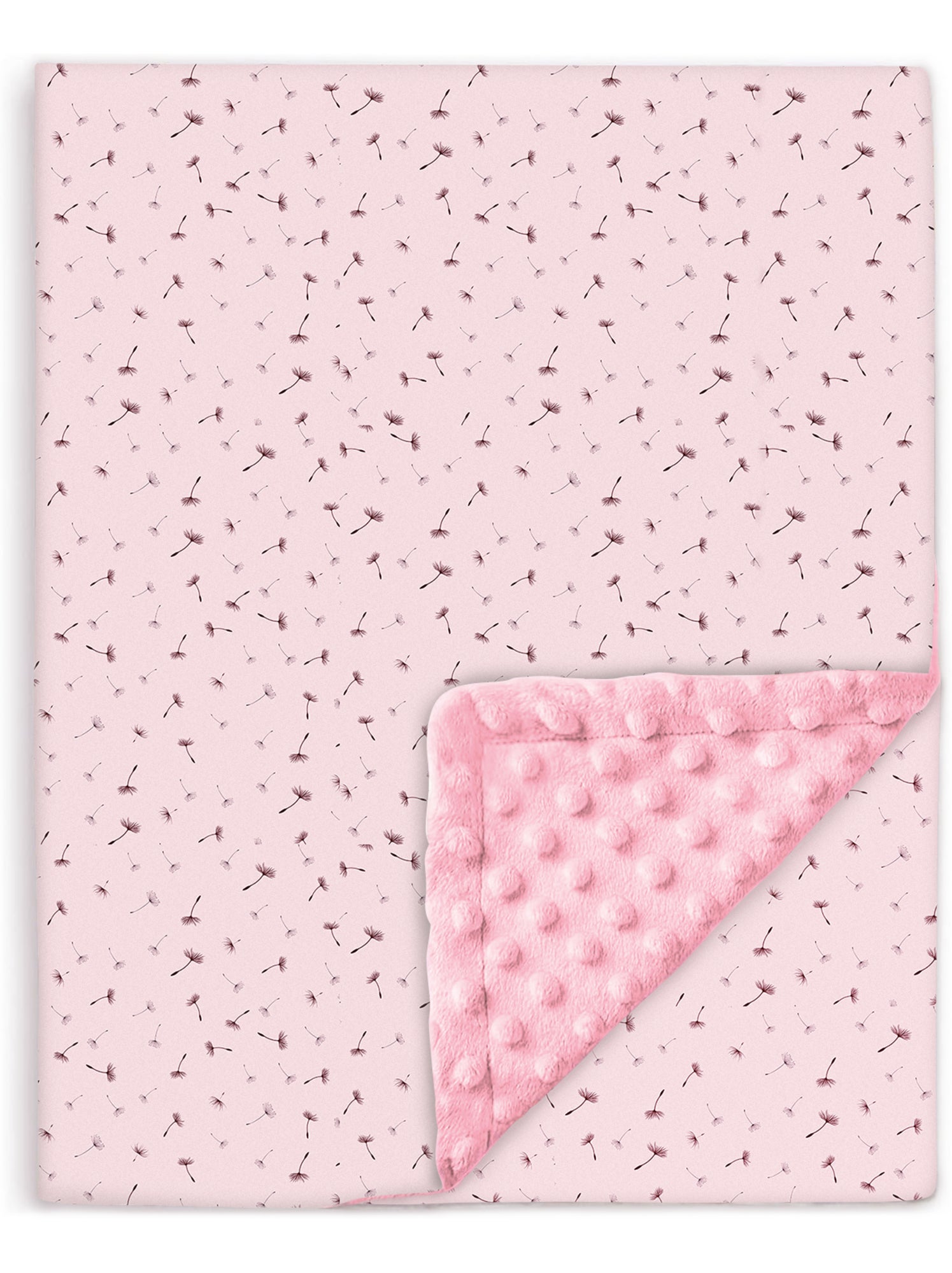 Couverture enfant en Coton Oeko-tex et Minky | SUPERBE BEBE - Rose