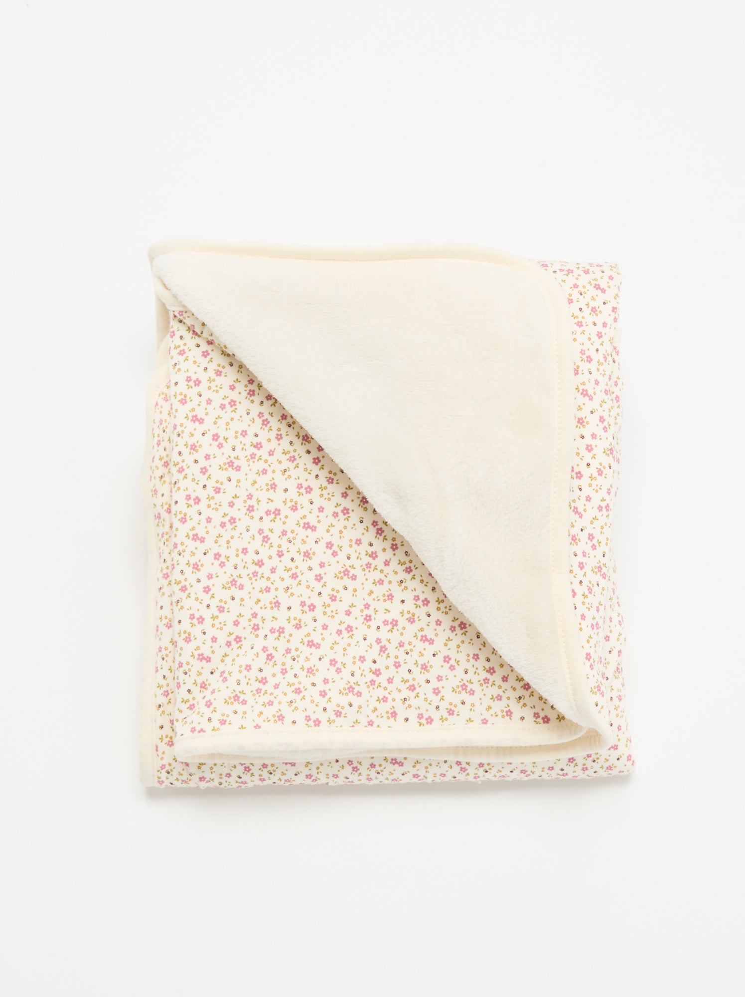 Couverture imprimée en polaire - Rose