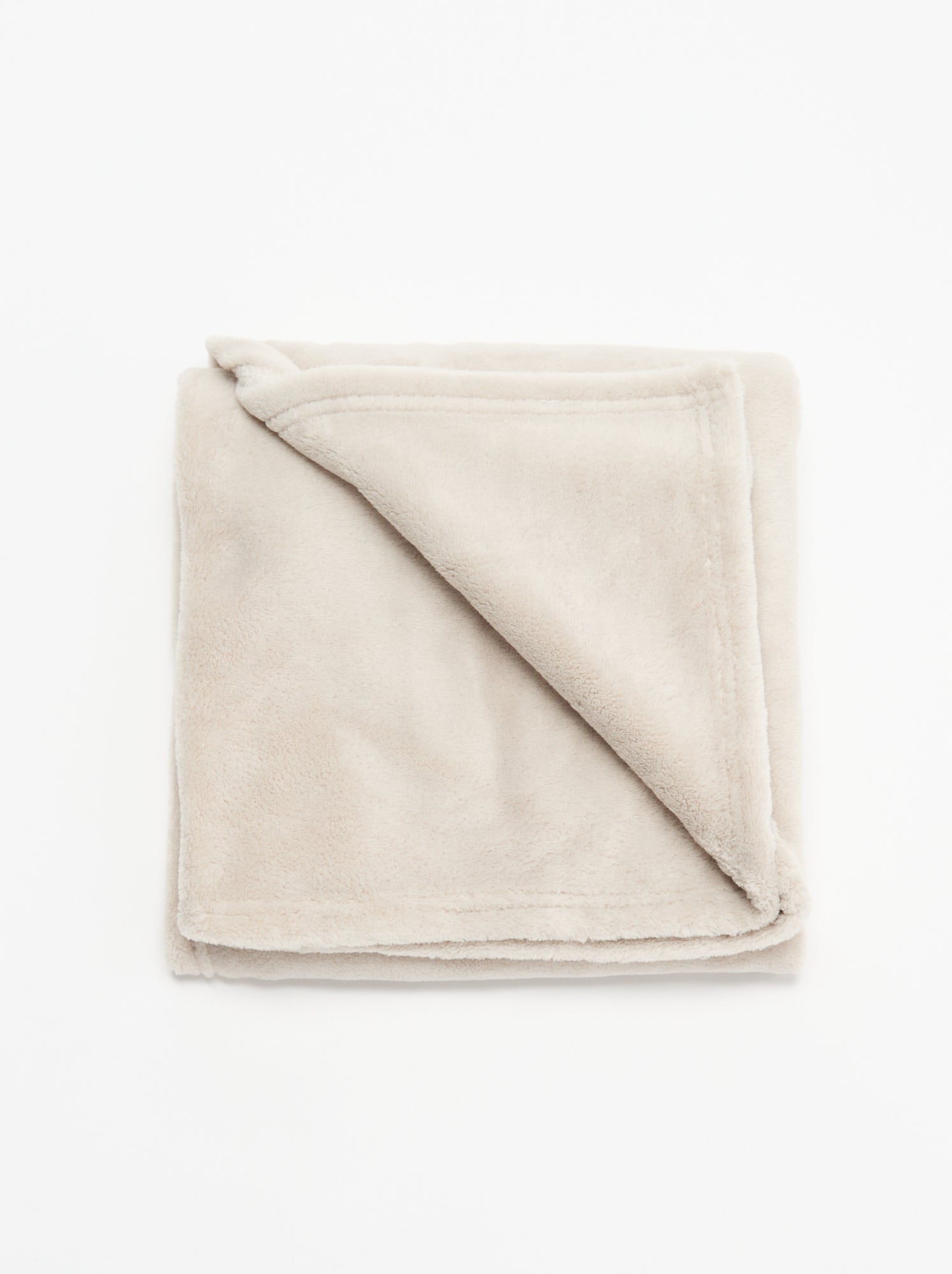 Couverture unie en polaire - Beige