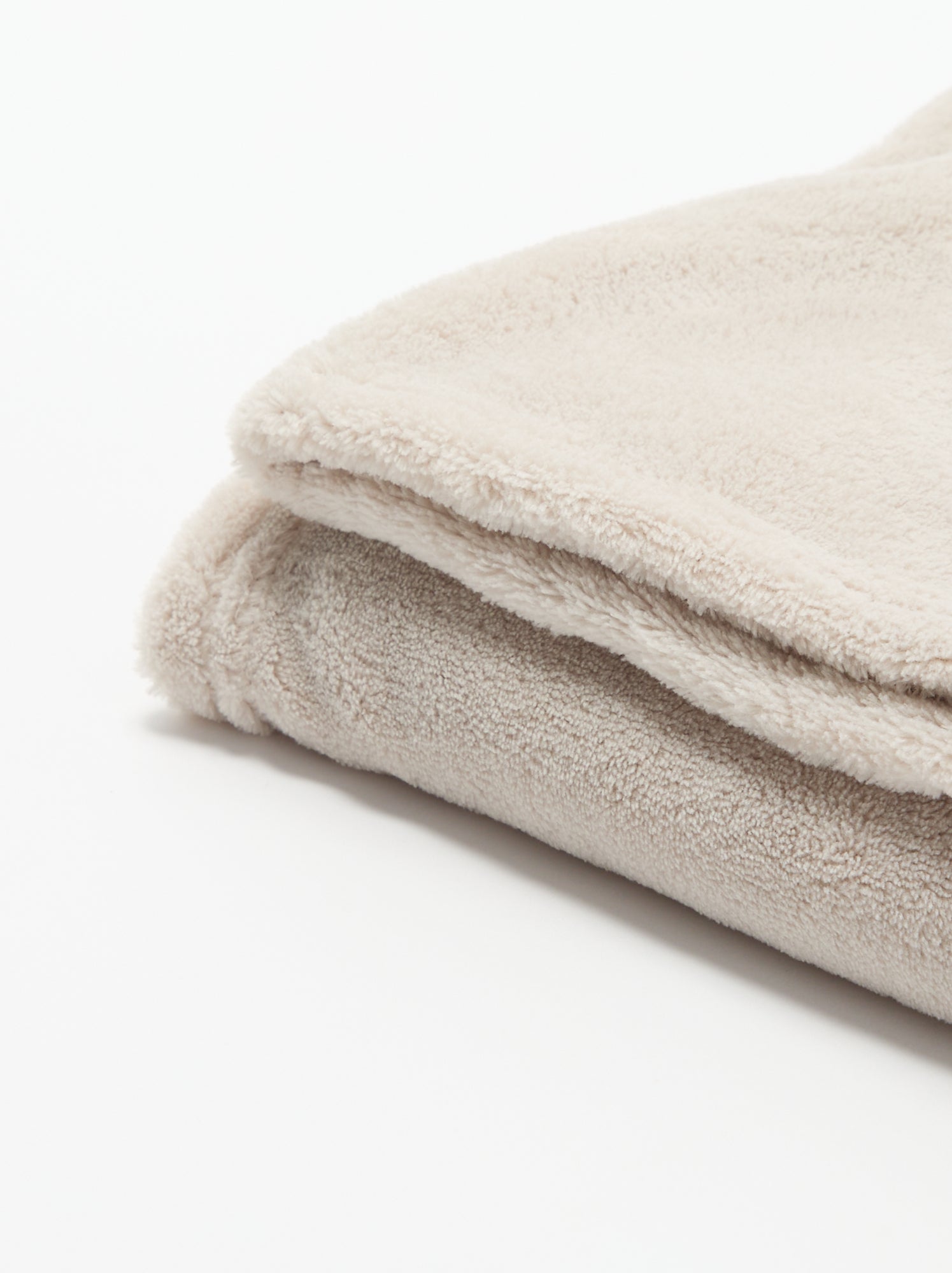 Couverture unie en polaire - Beige