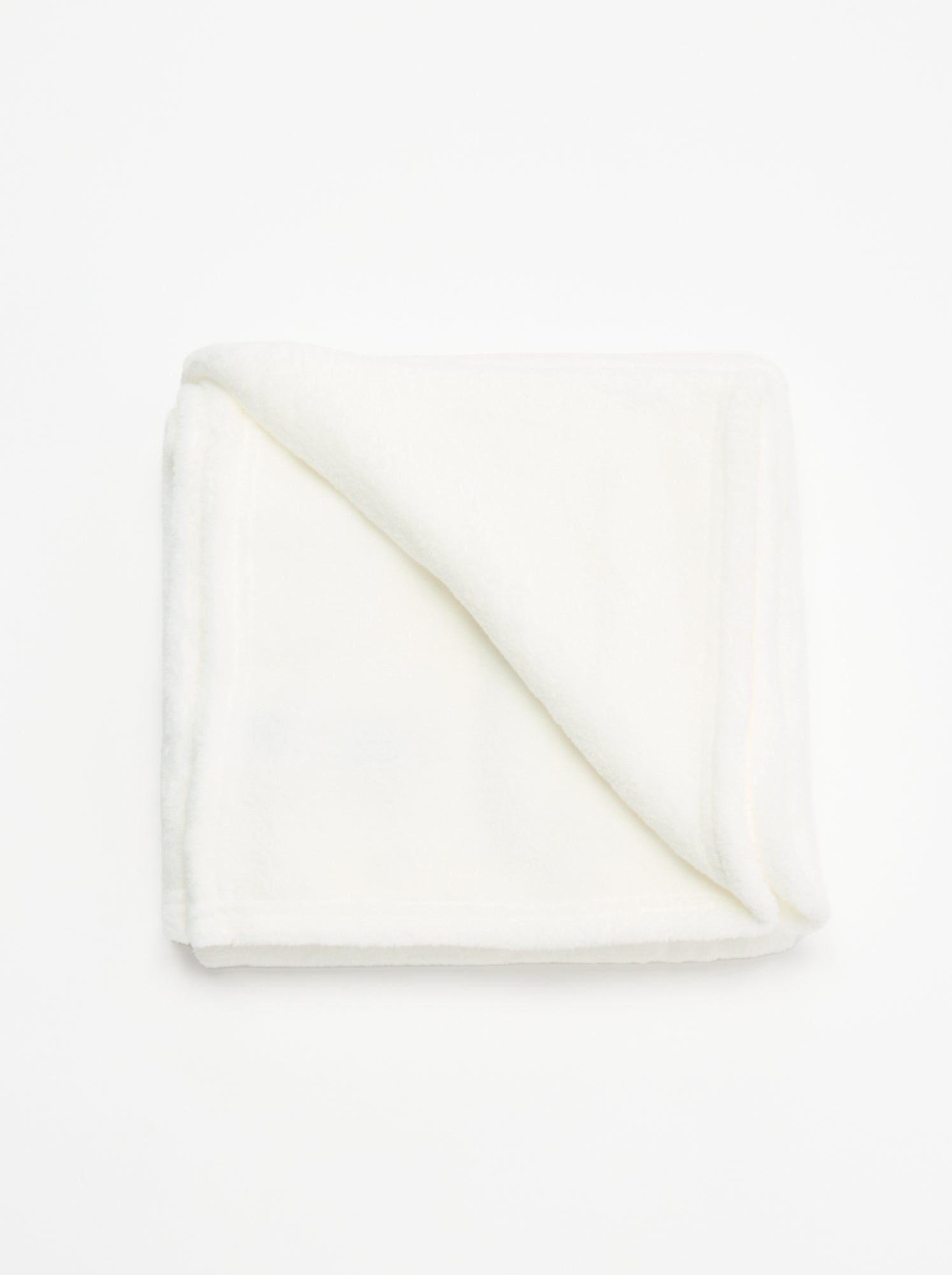 Couverture unie en polaire - Blanc