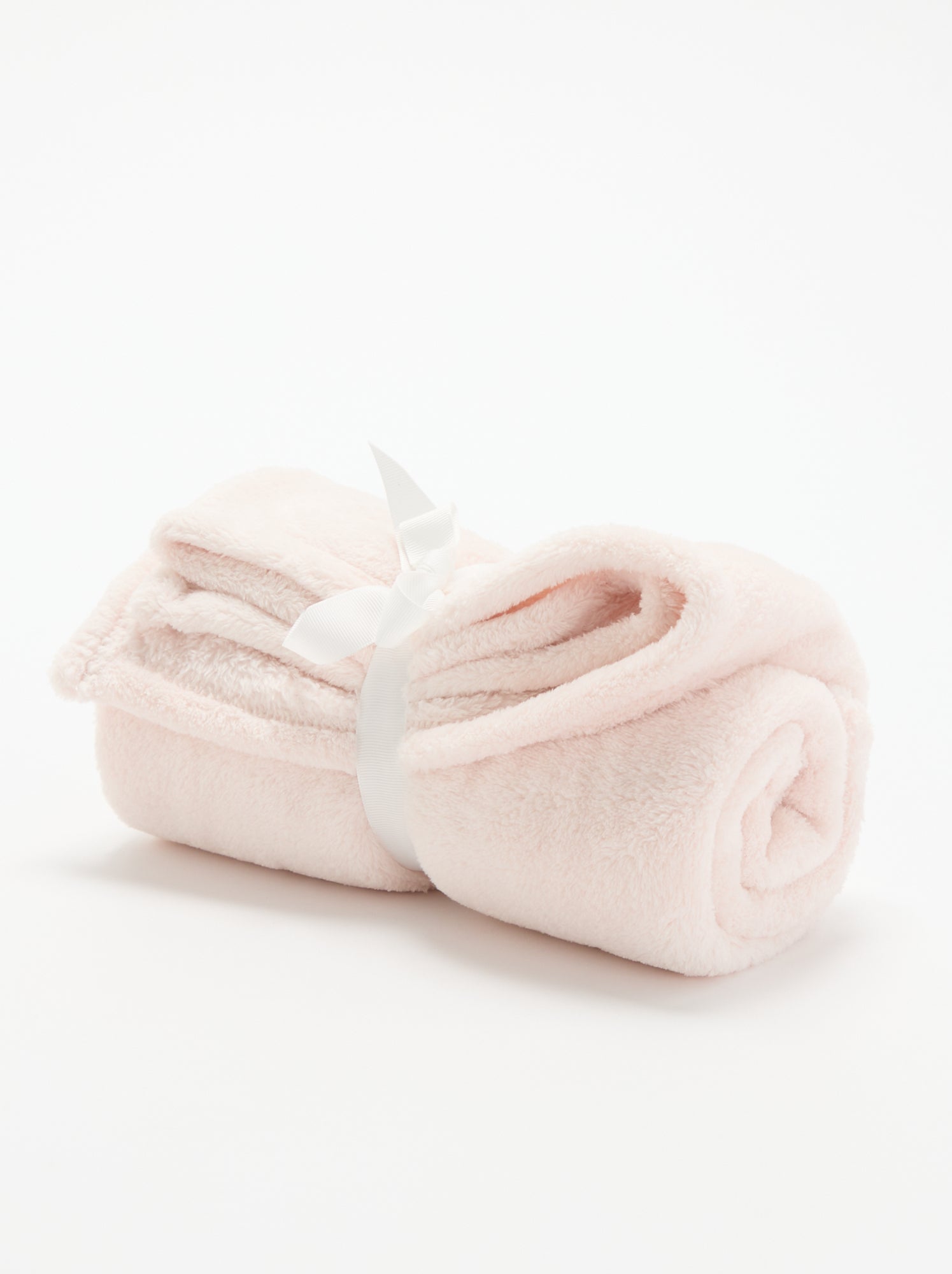 Couverture unie en polaire - Rose