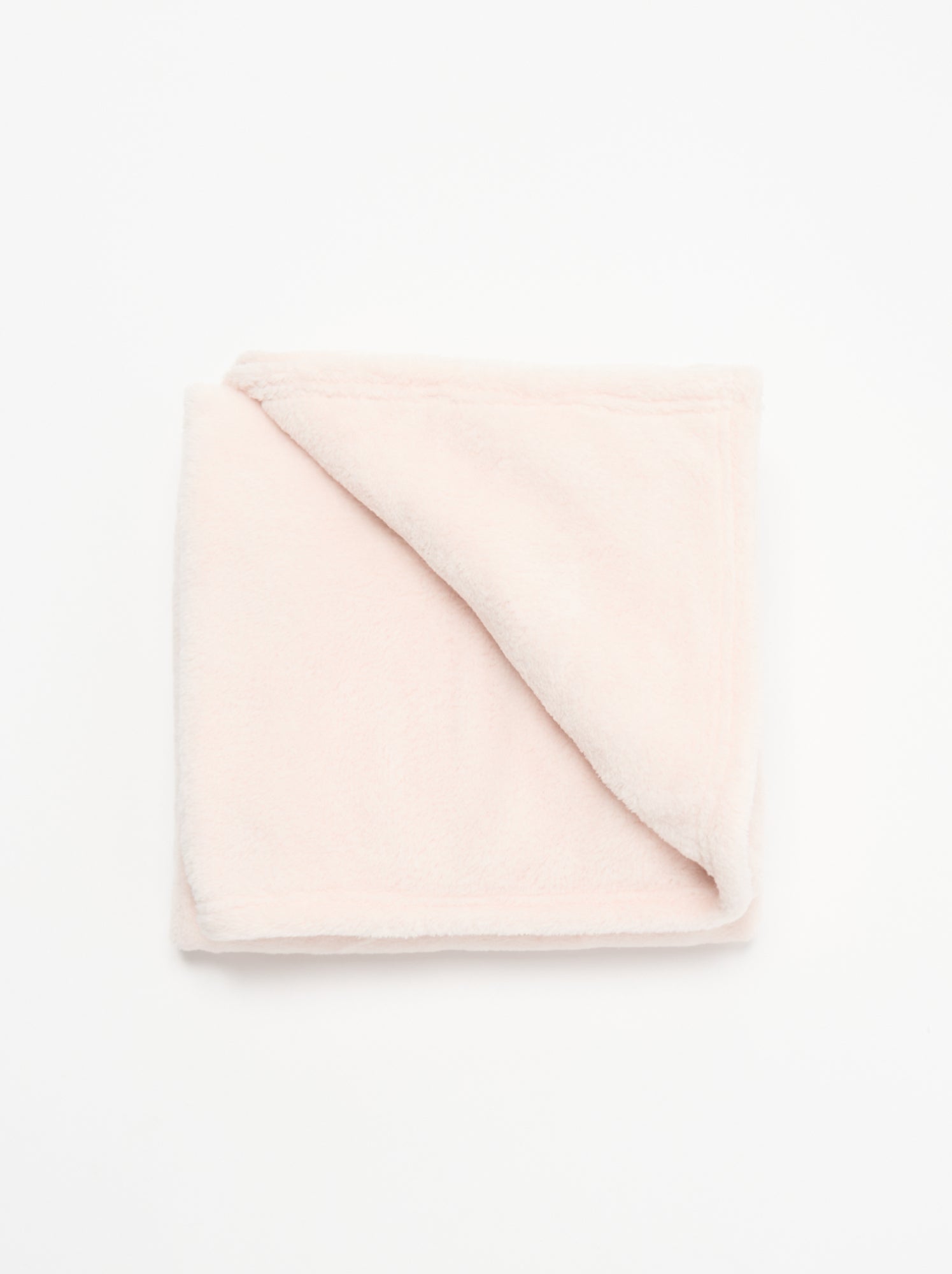 Couverture unie en polaire - Rose