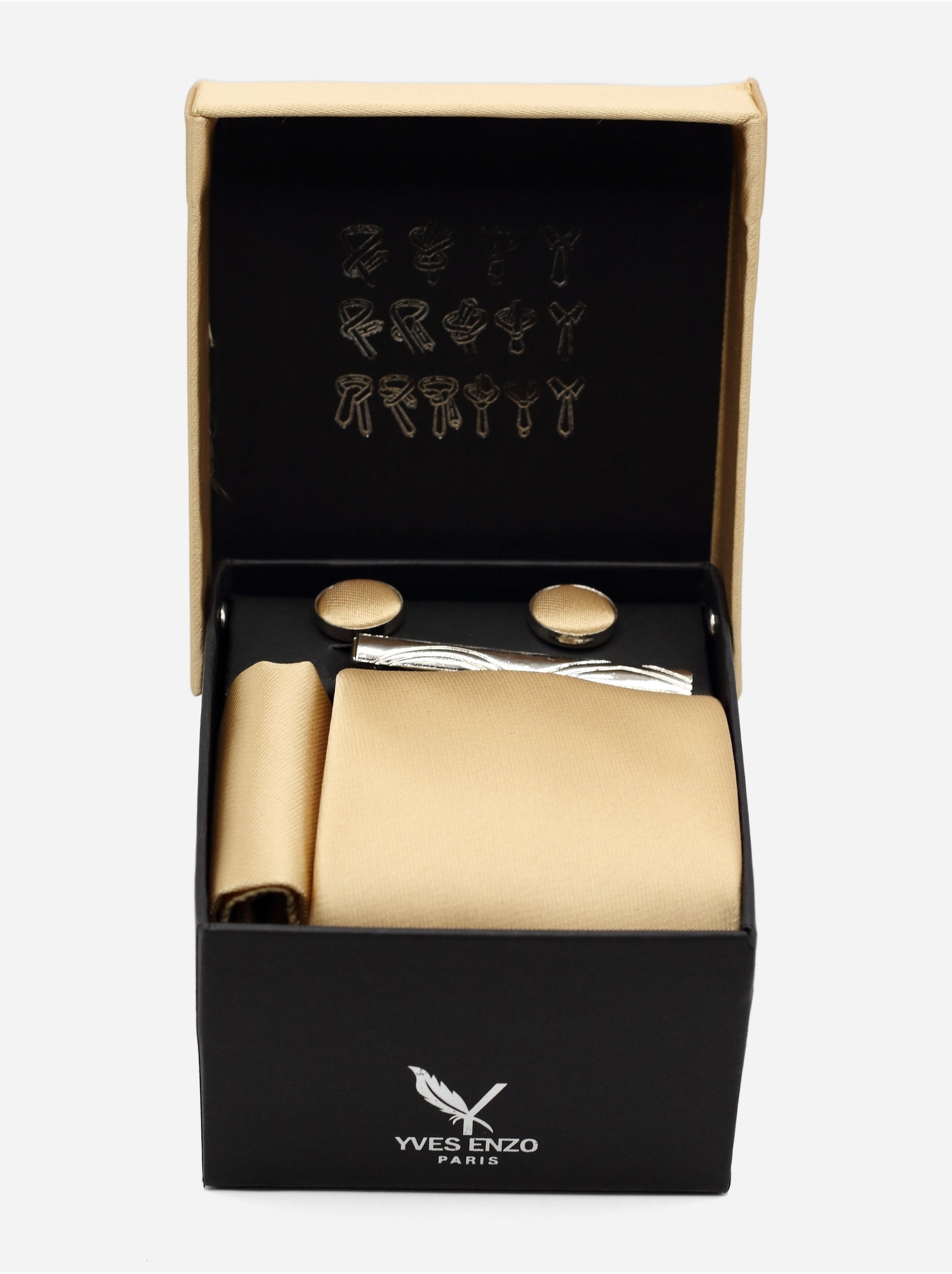 Cravate en coffret - Yves Enzo - Champagne