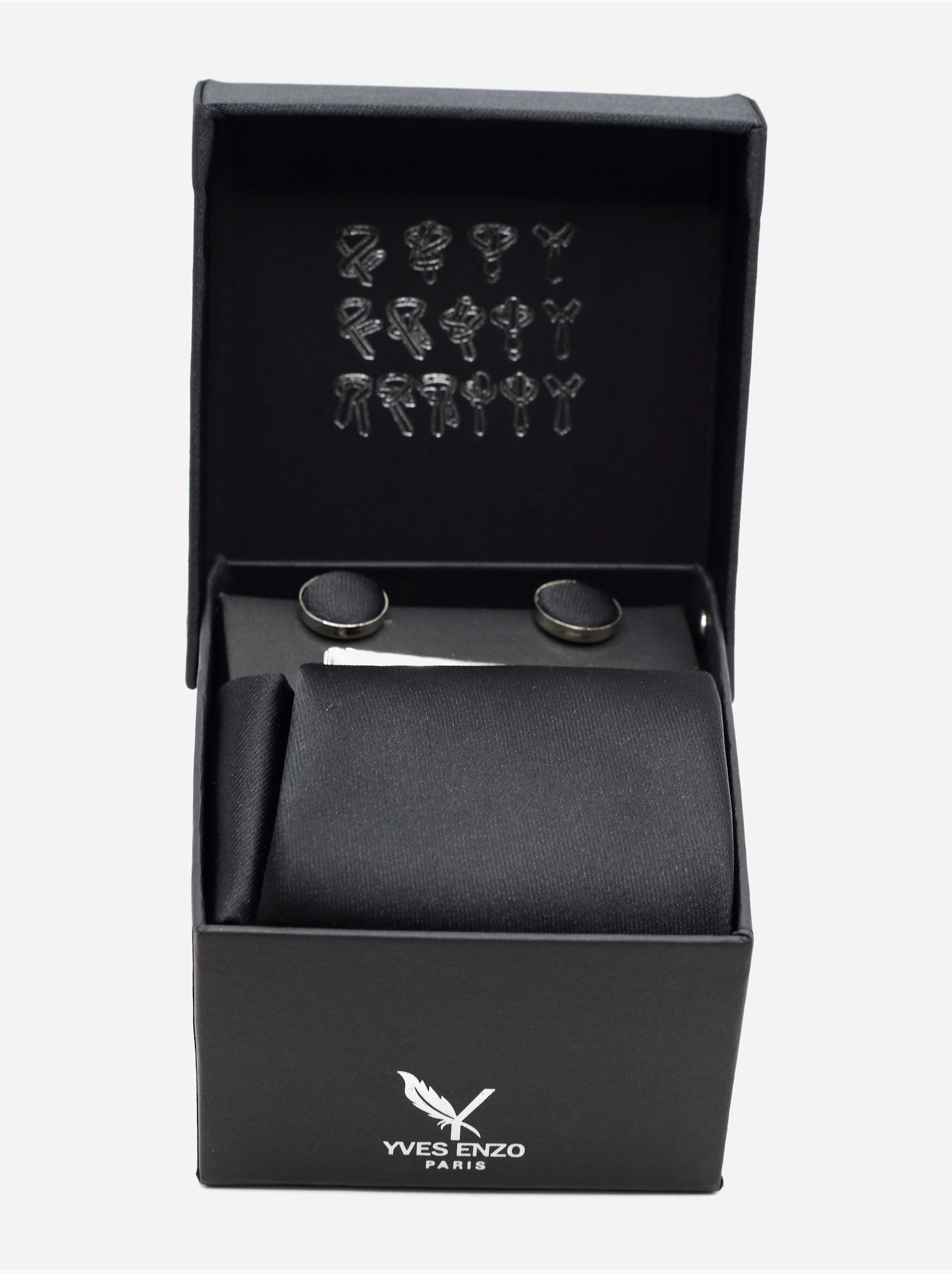 Cravate en coffret - Yves Enzo - Noir
