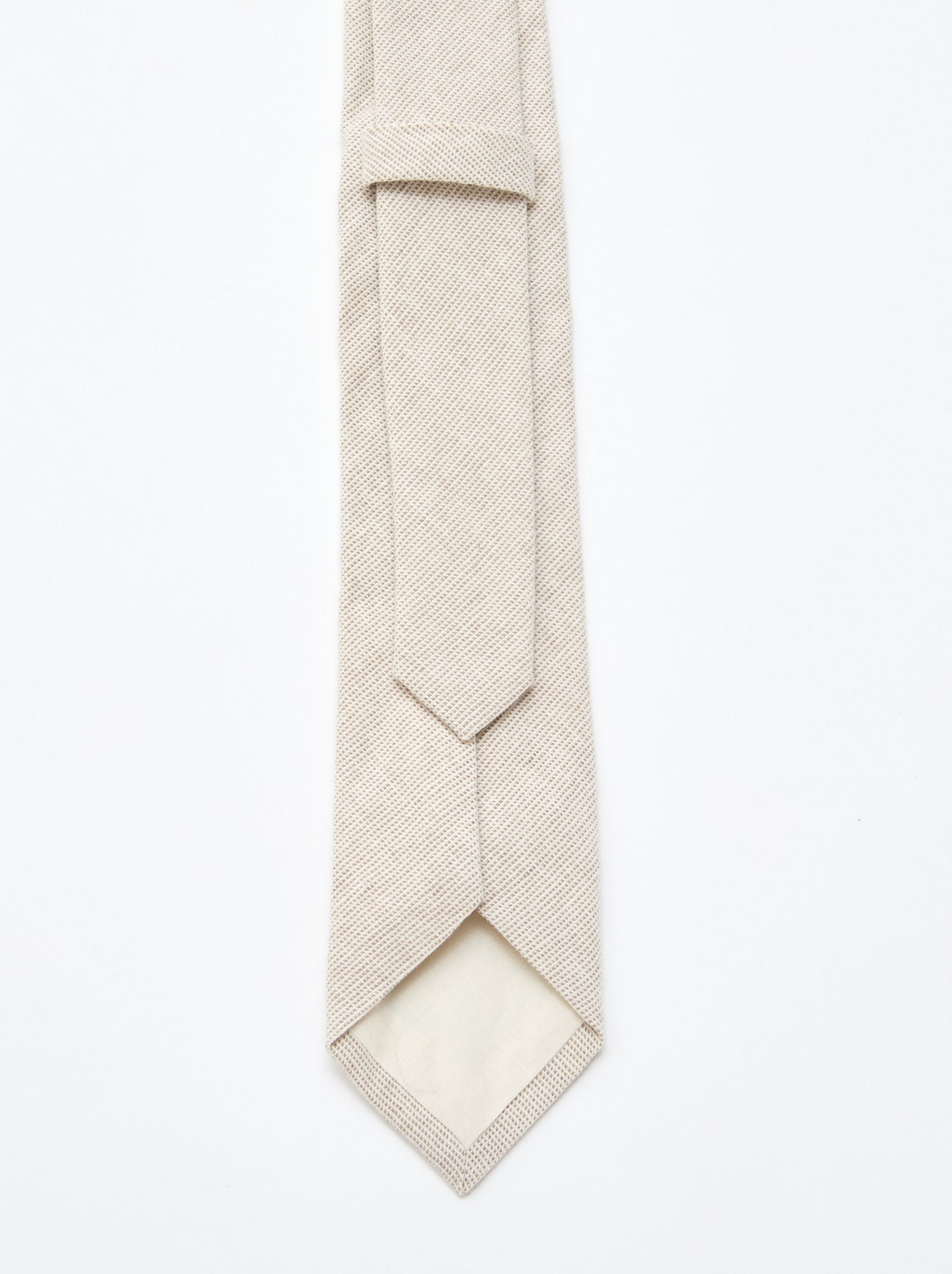 Cravate en lin mélangé - Beige