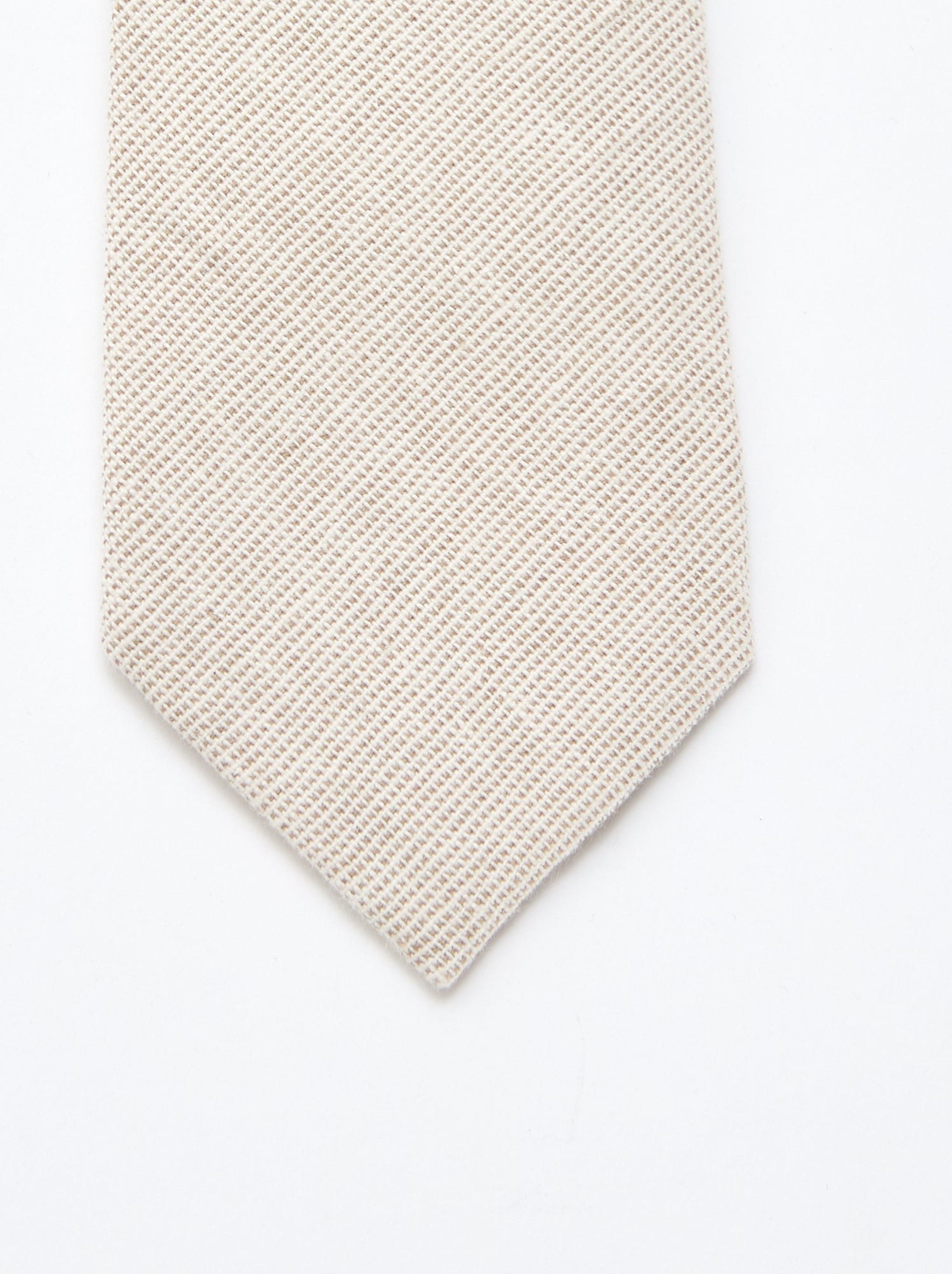 Cravate en lin mélangé - Beige