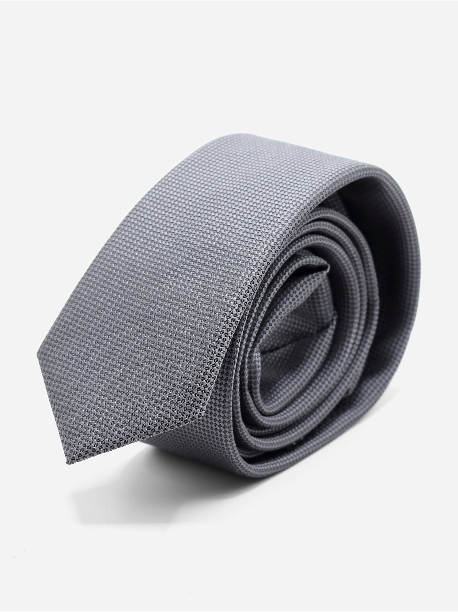 Cravate texturée - Gris foncé