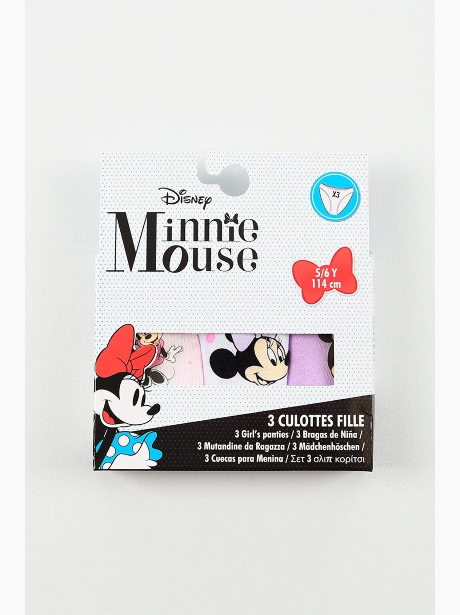 Culotte Minnie Mouse | Licence Officielle - Rose/Blanc