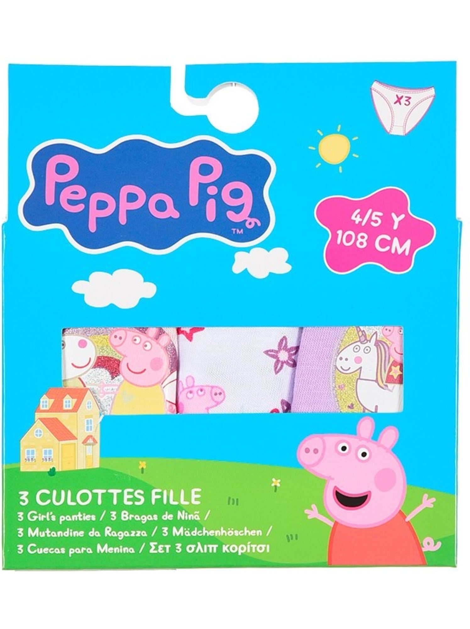 Culotte Peppa Pig | Licence Officielle - Rose/Blanc
