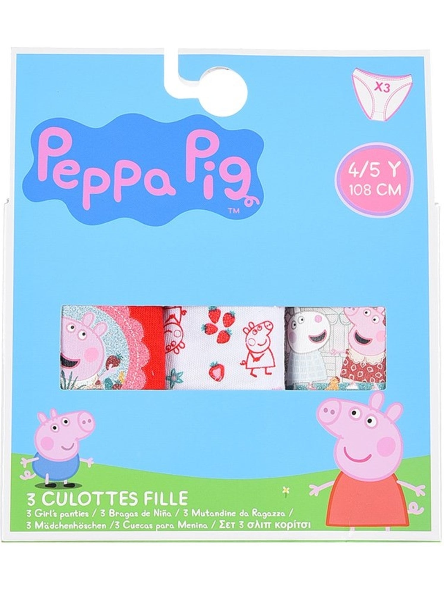 Culotte Peppa Pig | Licence Officielle - Rose/Blanc
