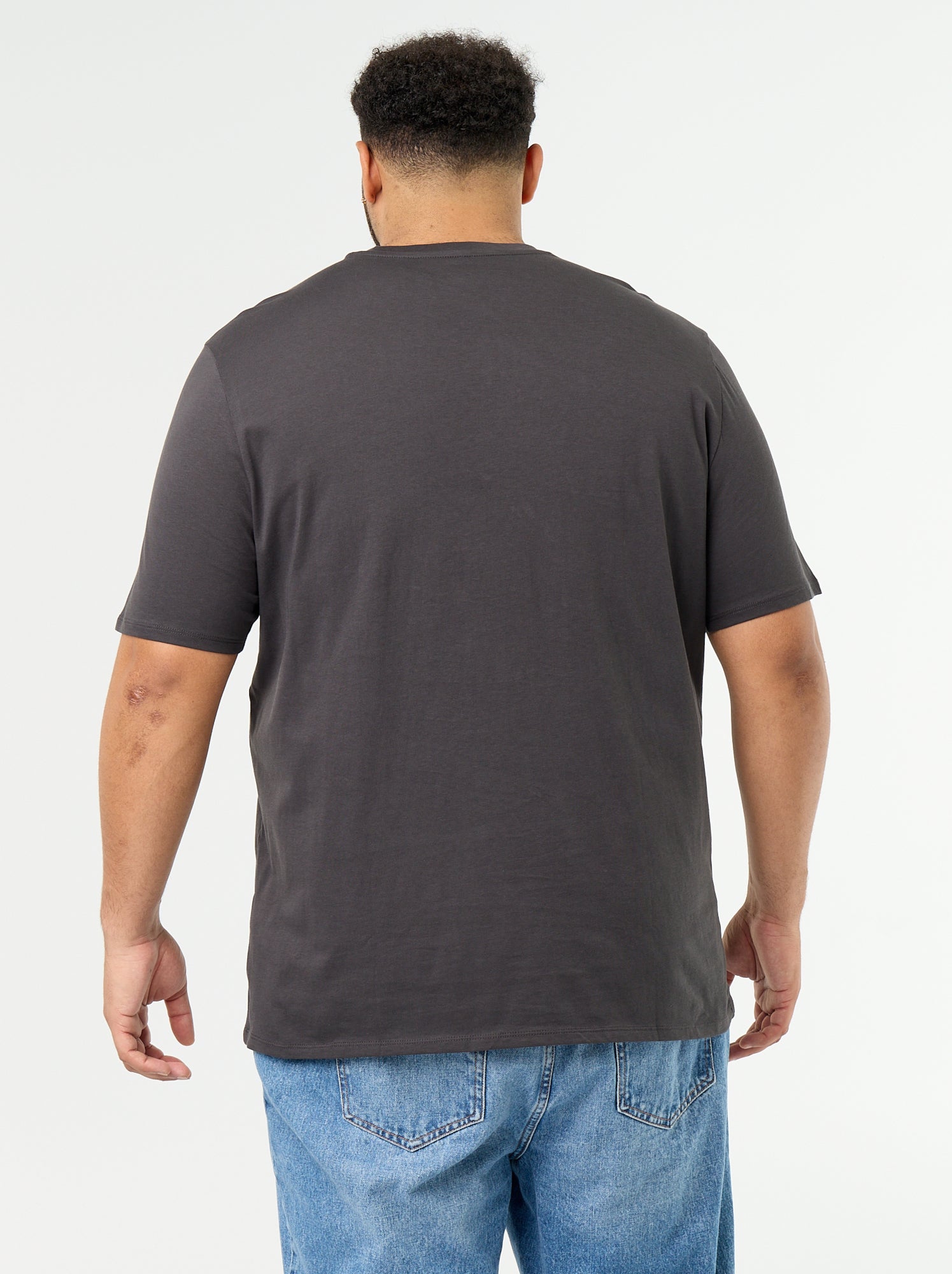T-shirt en jersey imprimé à manches courtes - Gris (GDO30_3)
