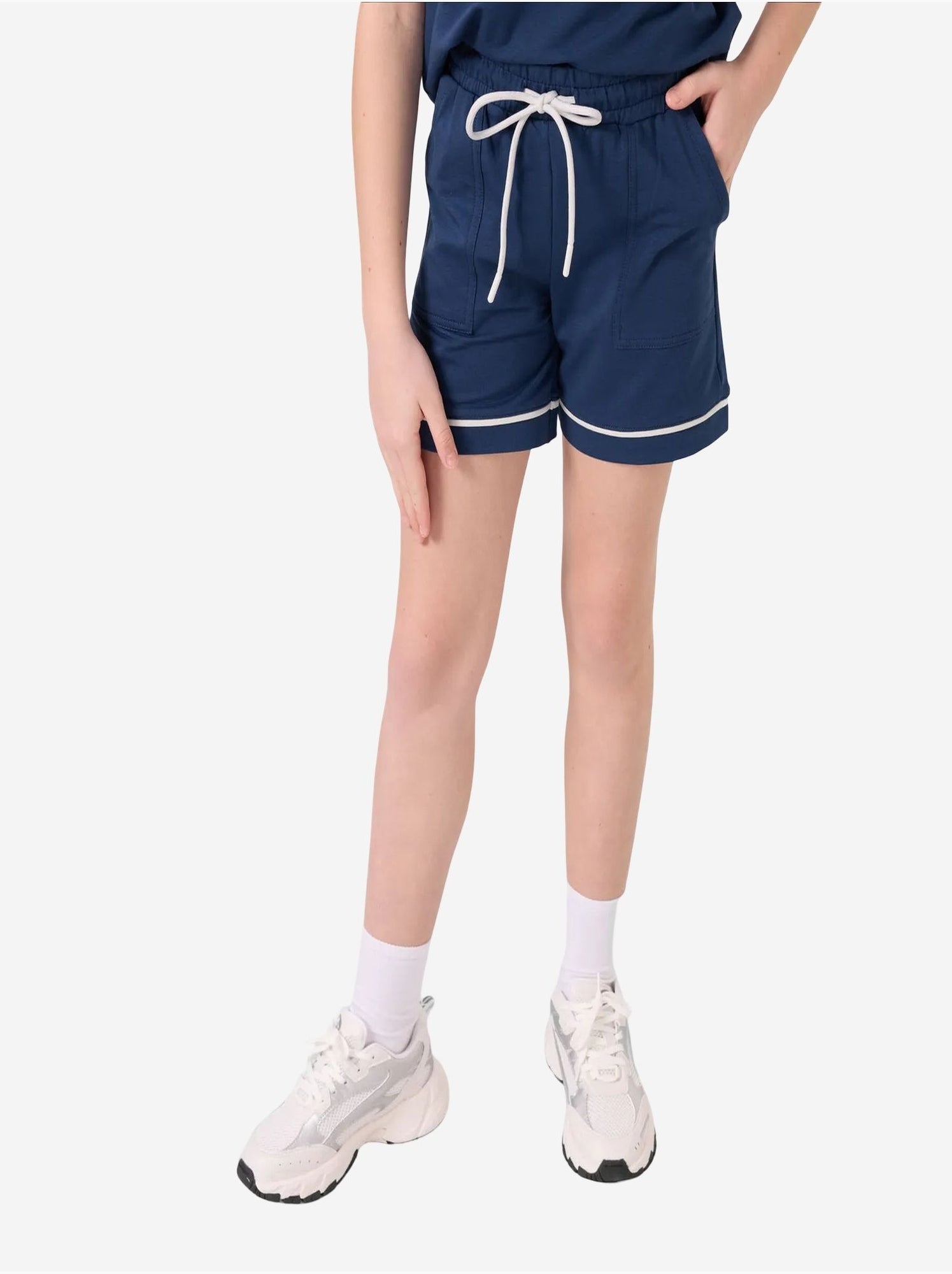 Ensemble de pyjama jeunesse en coton mélangé tommy - Bleu marine