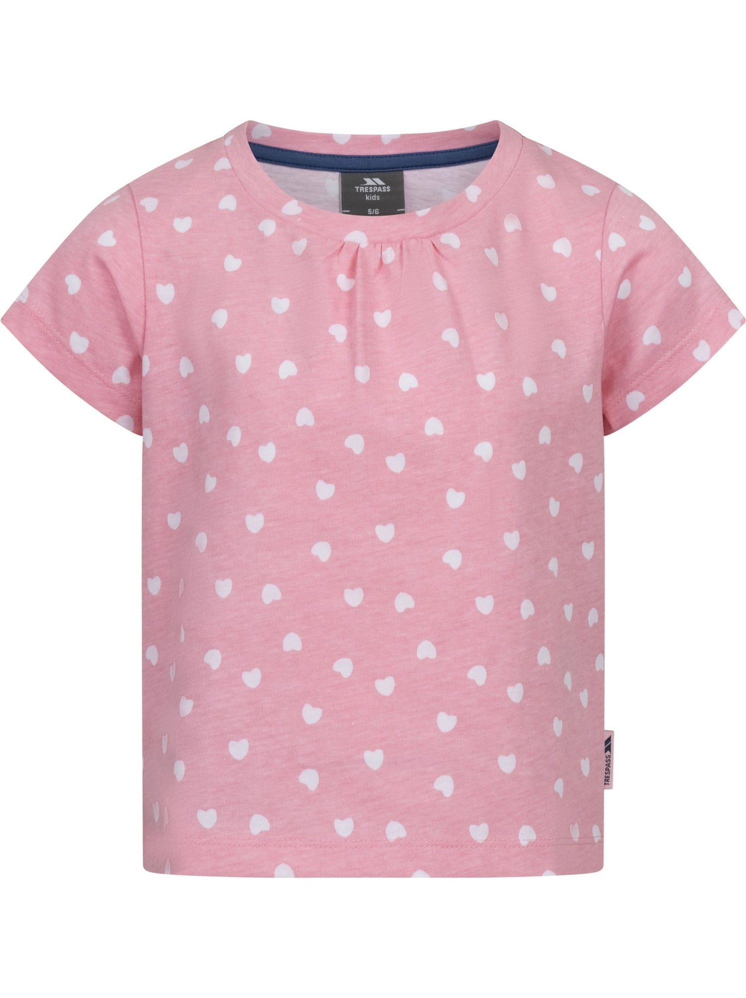 T-shirt motif/style cœurs hira - trespass - Rose clair