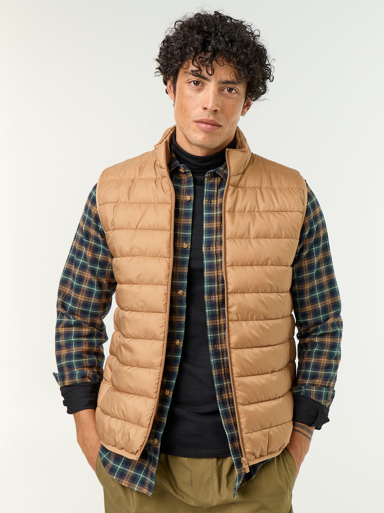Doudoune déperlante sans manches - Beige
