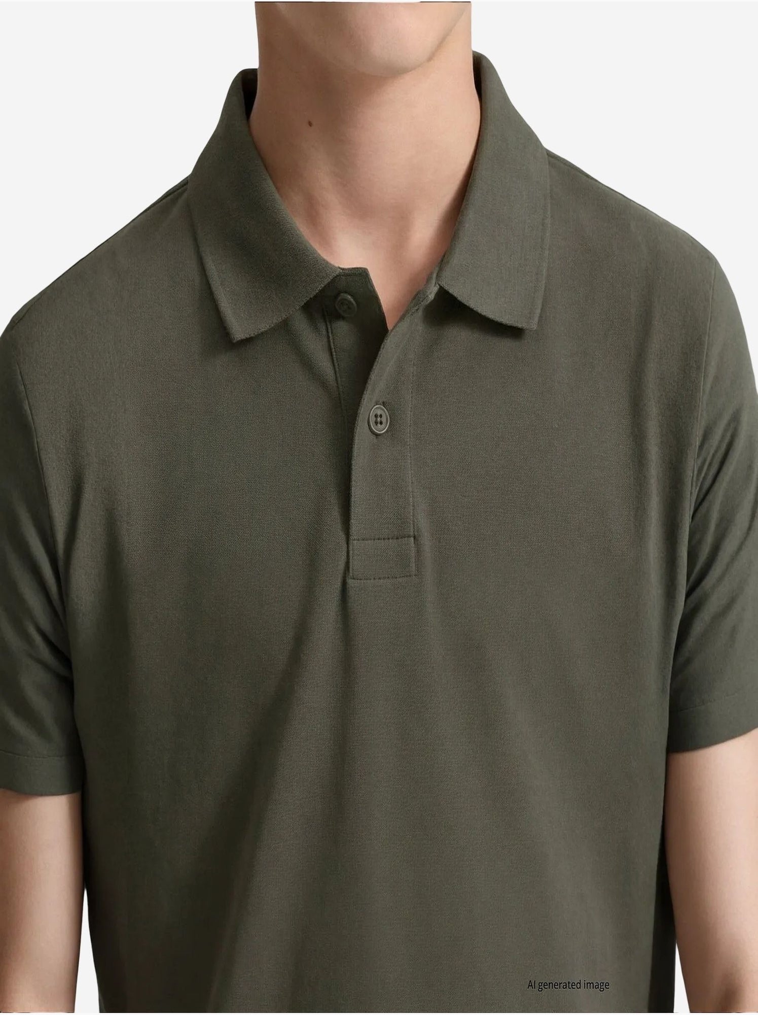 T-shirt homme en mélange coton tommy - Kaki