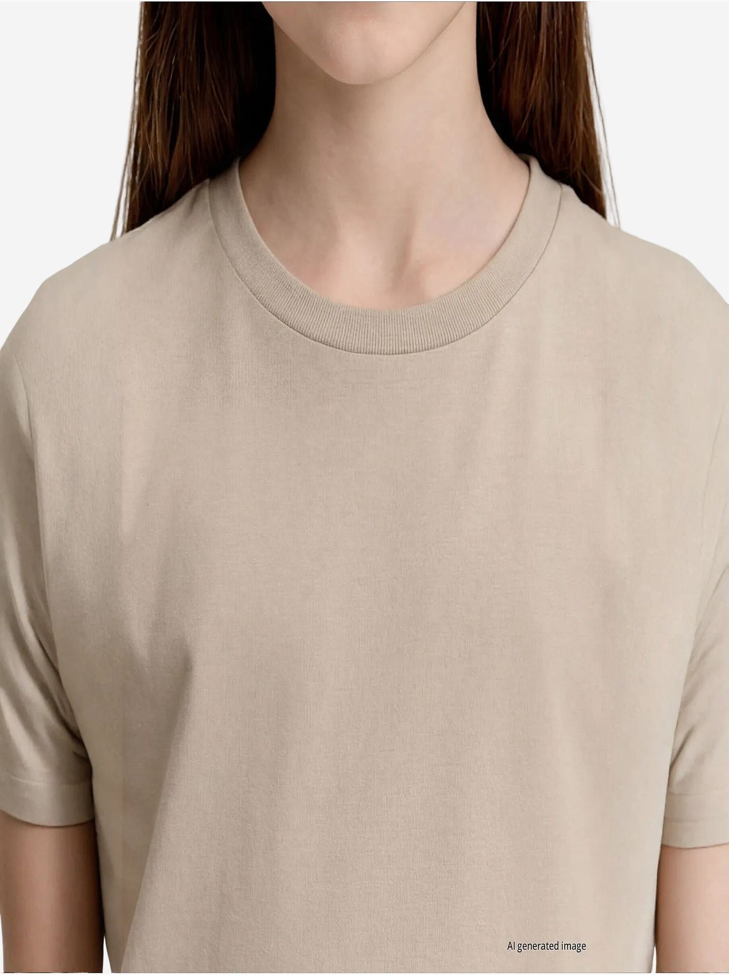 T-shirt homme en coton et élasthanne tommy - Beige argile