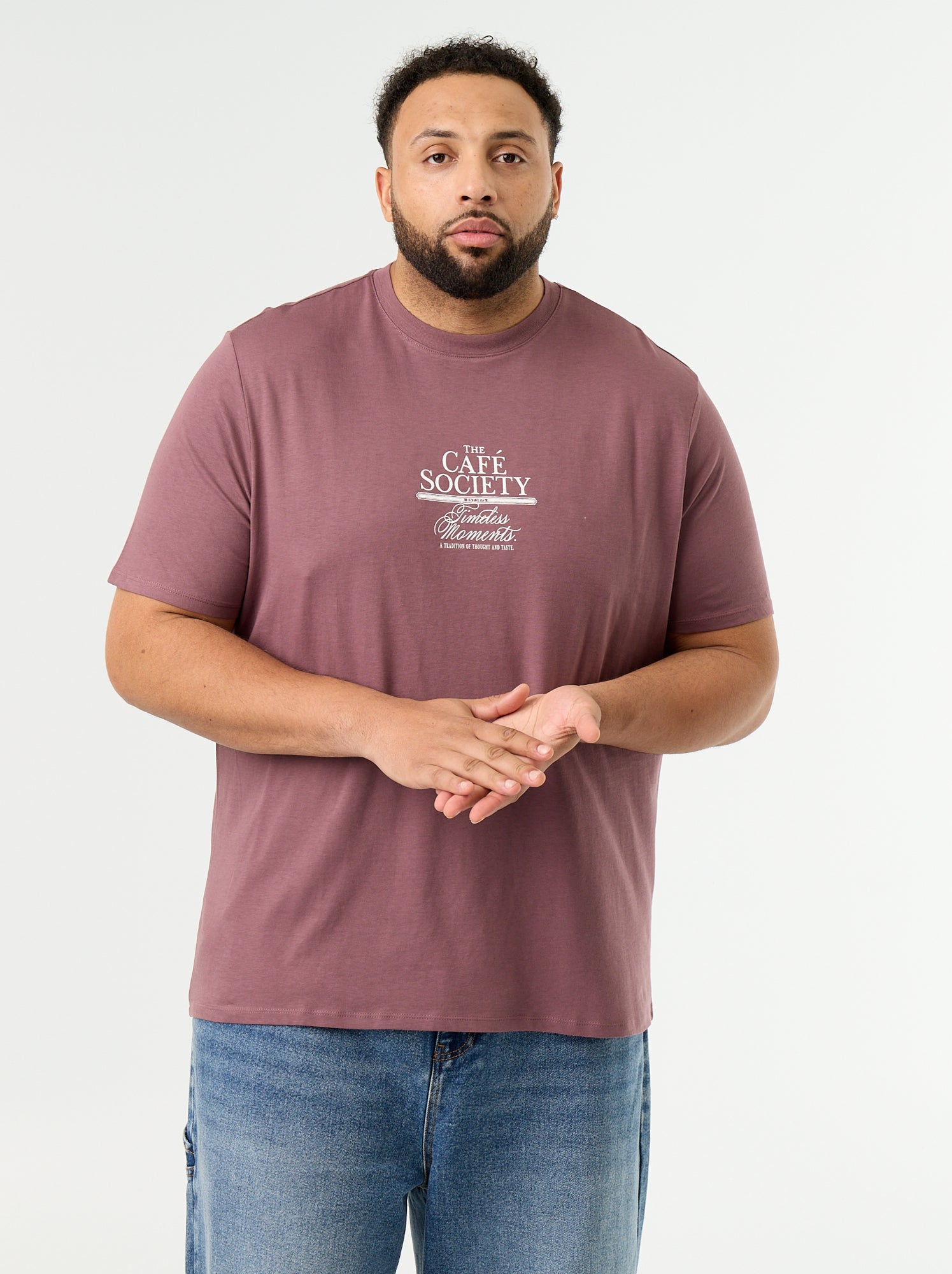 T-shirt en jersey imprimé à manches courtes - Violet