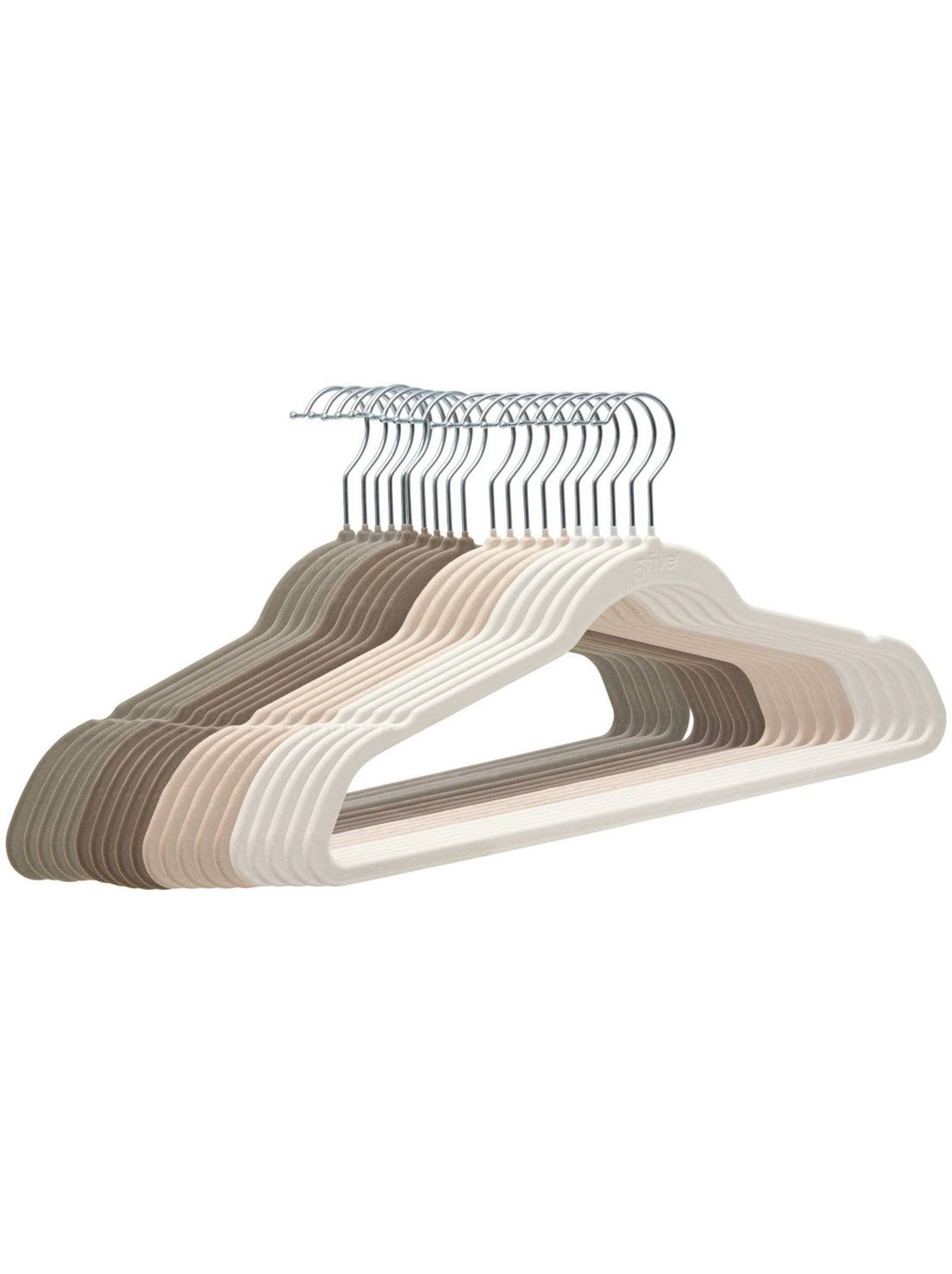 Lot de 20 cintres velours hang'up - Beige
