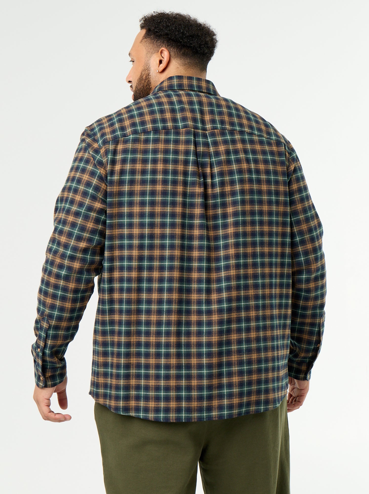 Chemise en flanelle à motif - Vert (GAX04_1)