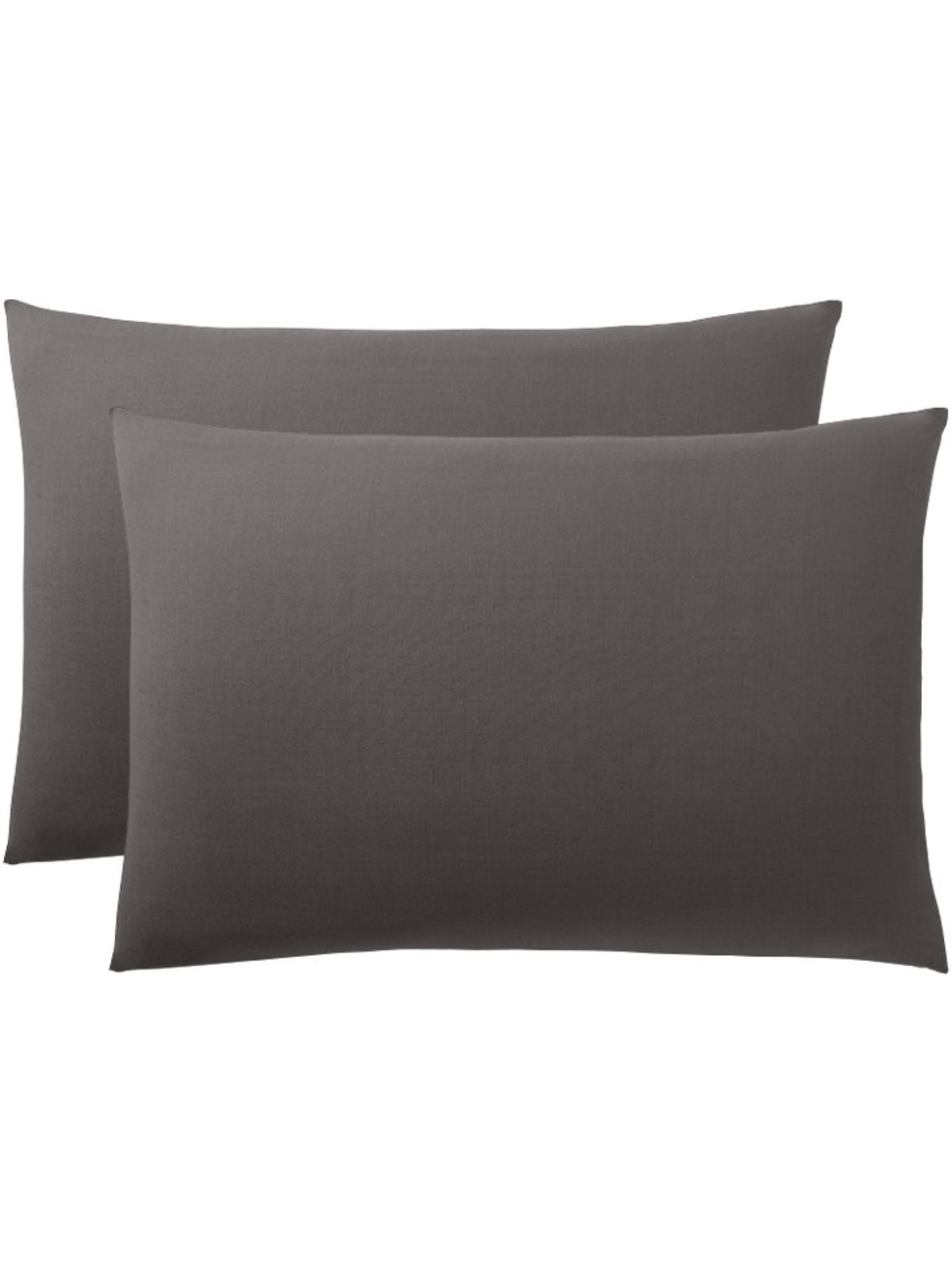 Taie d'oreiller - Coton Pur - 100 % Coton 57 Fils/cm² - Gris