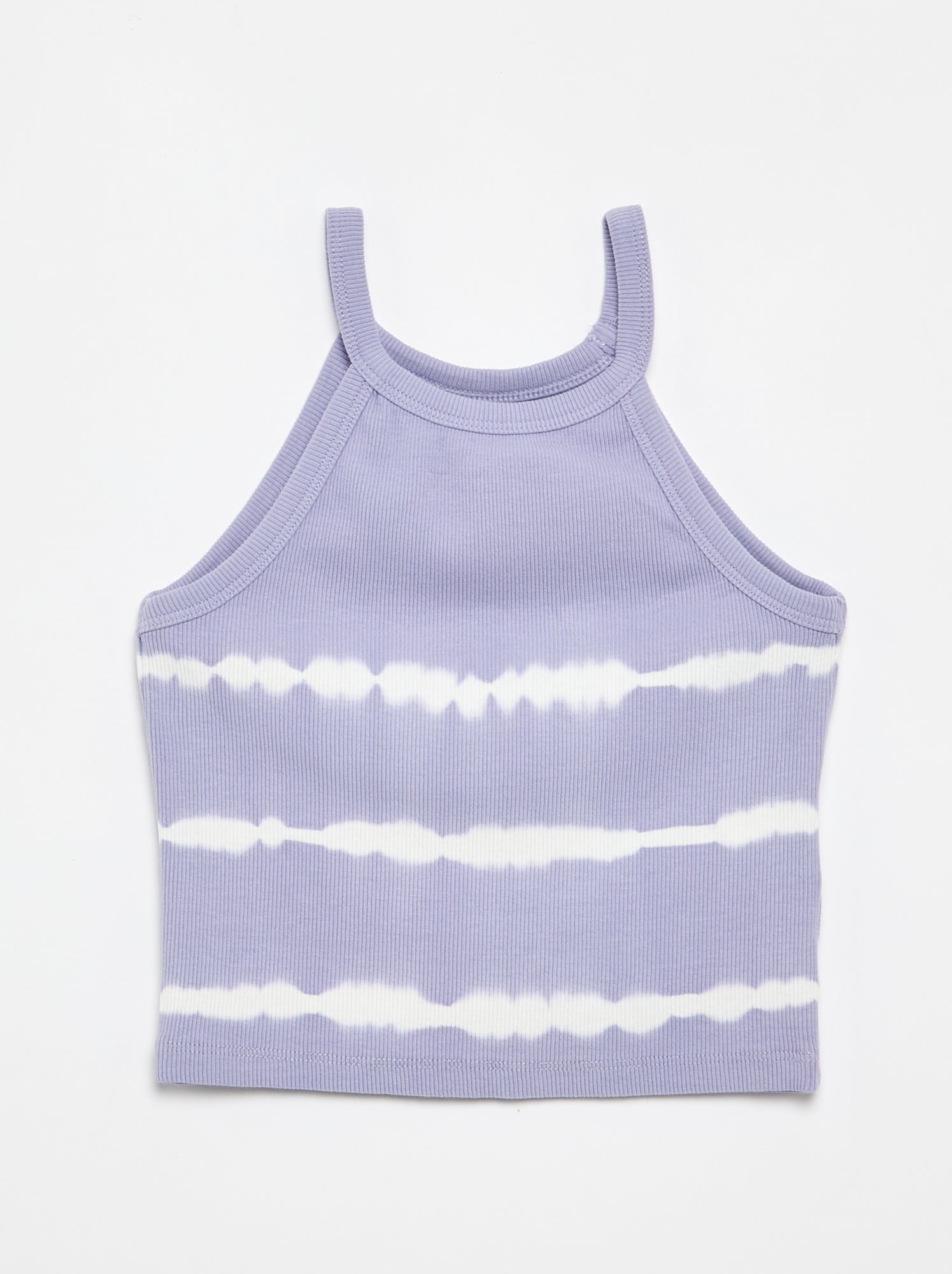 Débardeur avec imprimé rayé tie and dye - Violet