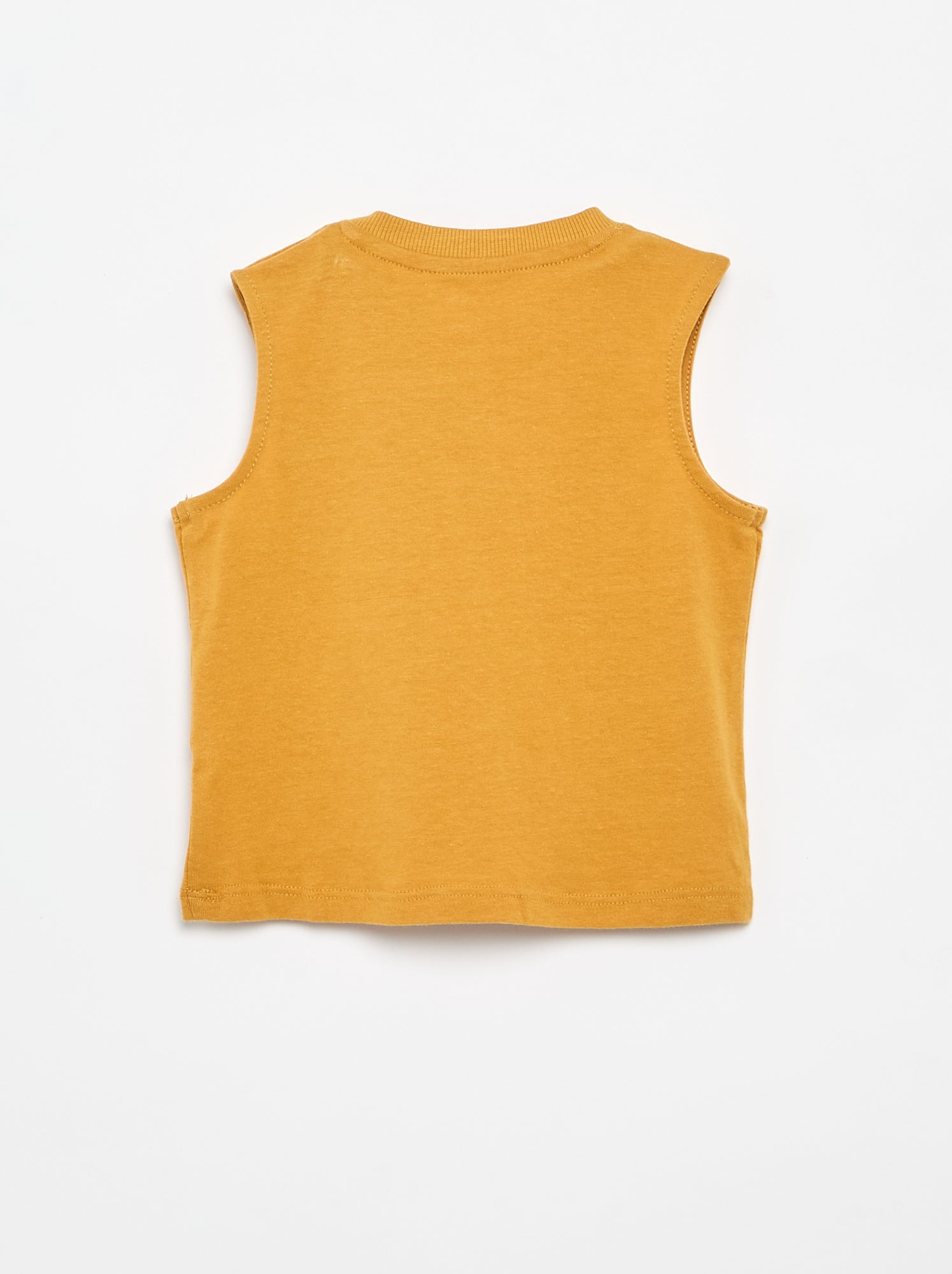 Débardeur en jersey de coton avec poche poitrine - Beige