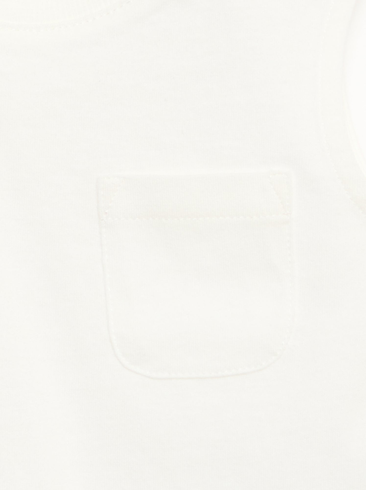 Débardeur en jersey de coton avec poche poitrine - Blanc