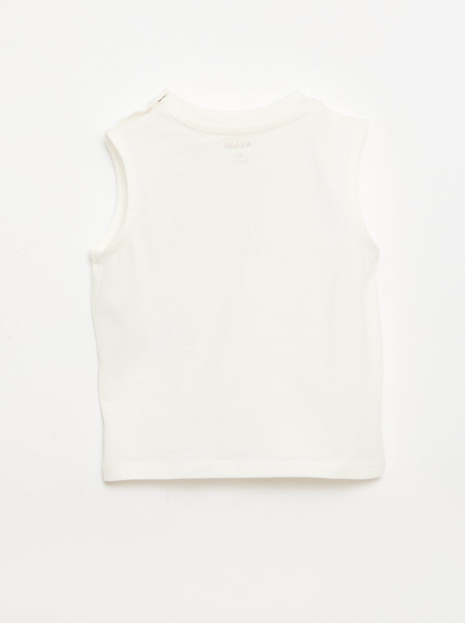 Débardeur en jersey de coton avec poche poitrine - Blanc