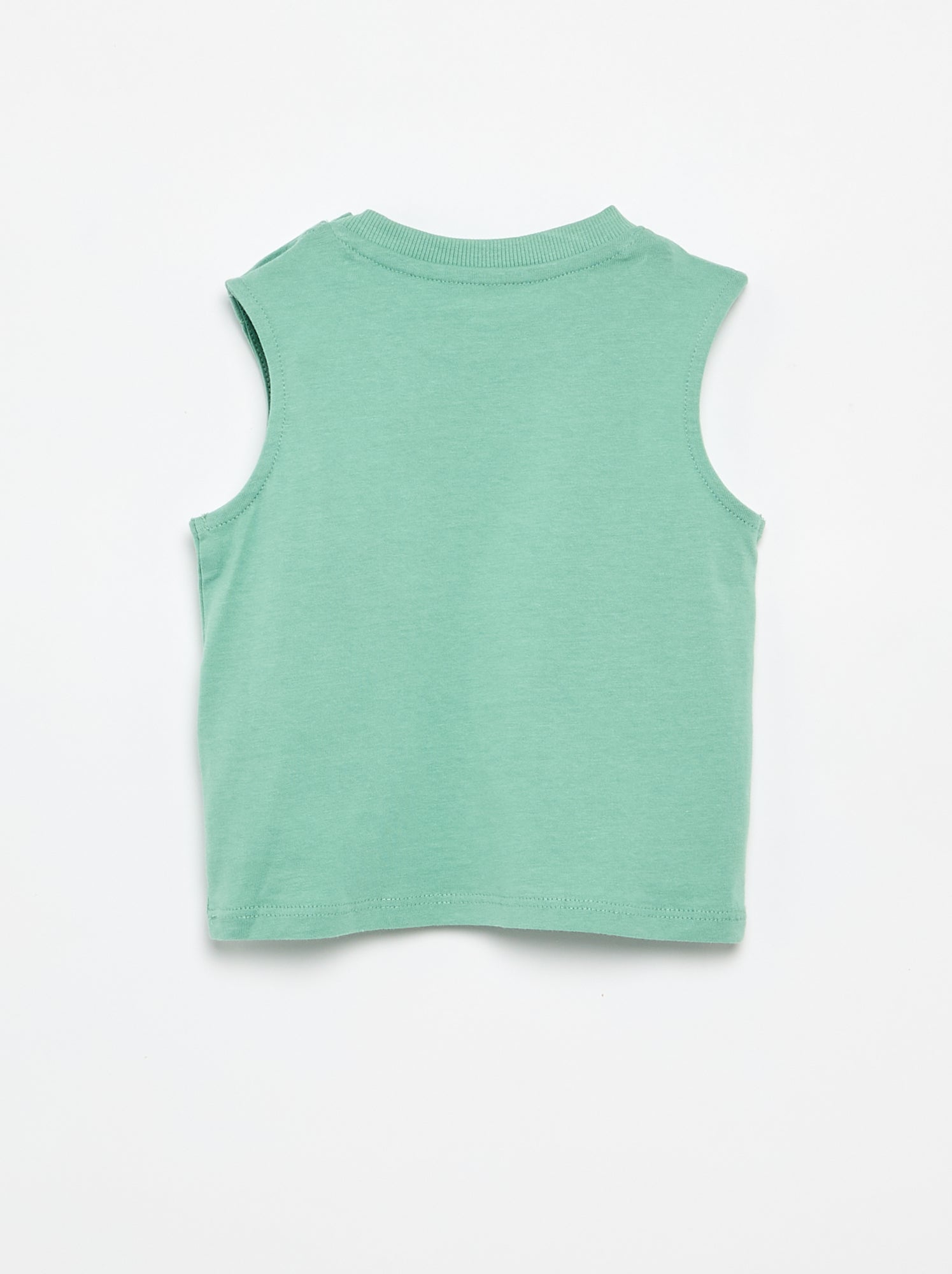 Débardeur en jersey de coton avec poche poitrine - Vert