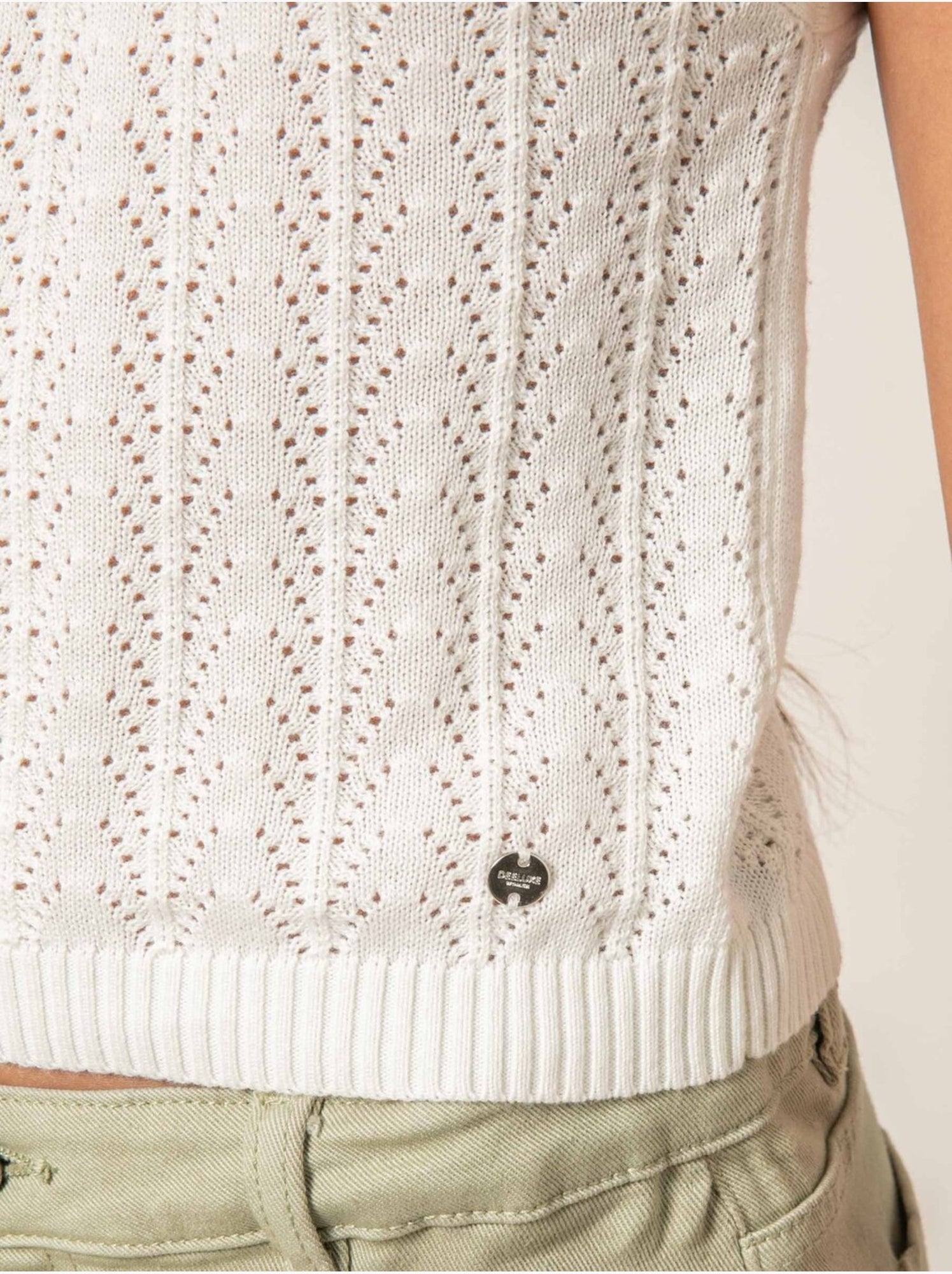 Débardeur fille en coton 'deeluxe' - Blanc