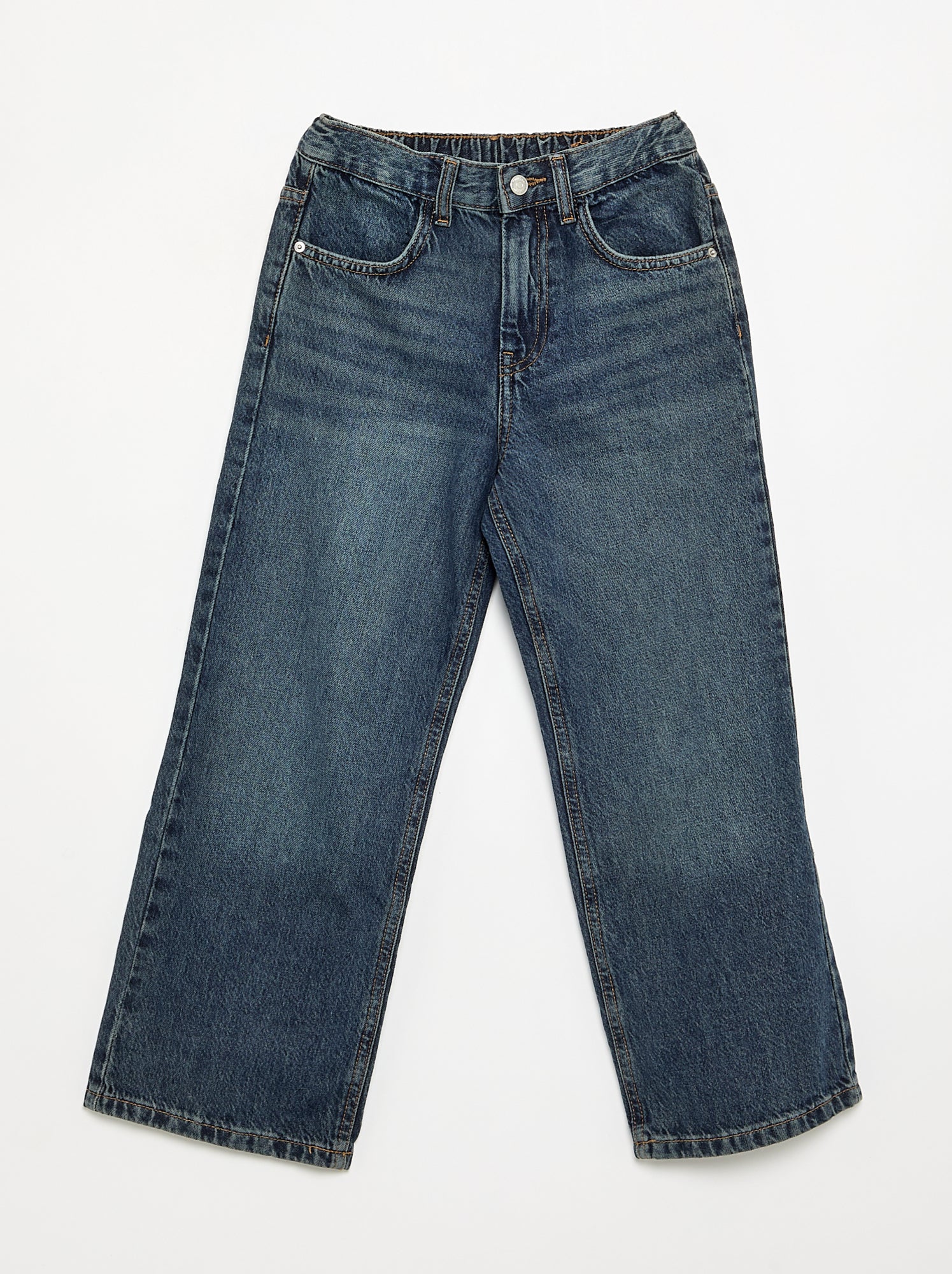 Denim coupe baggy 5 poches - Bleu