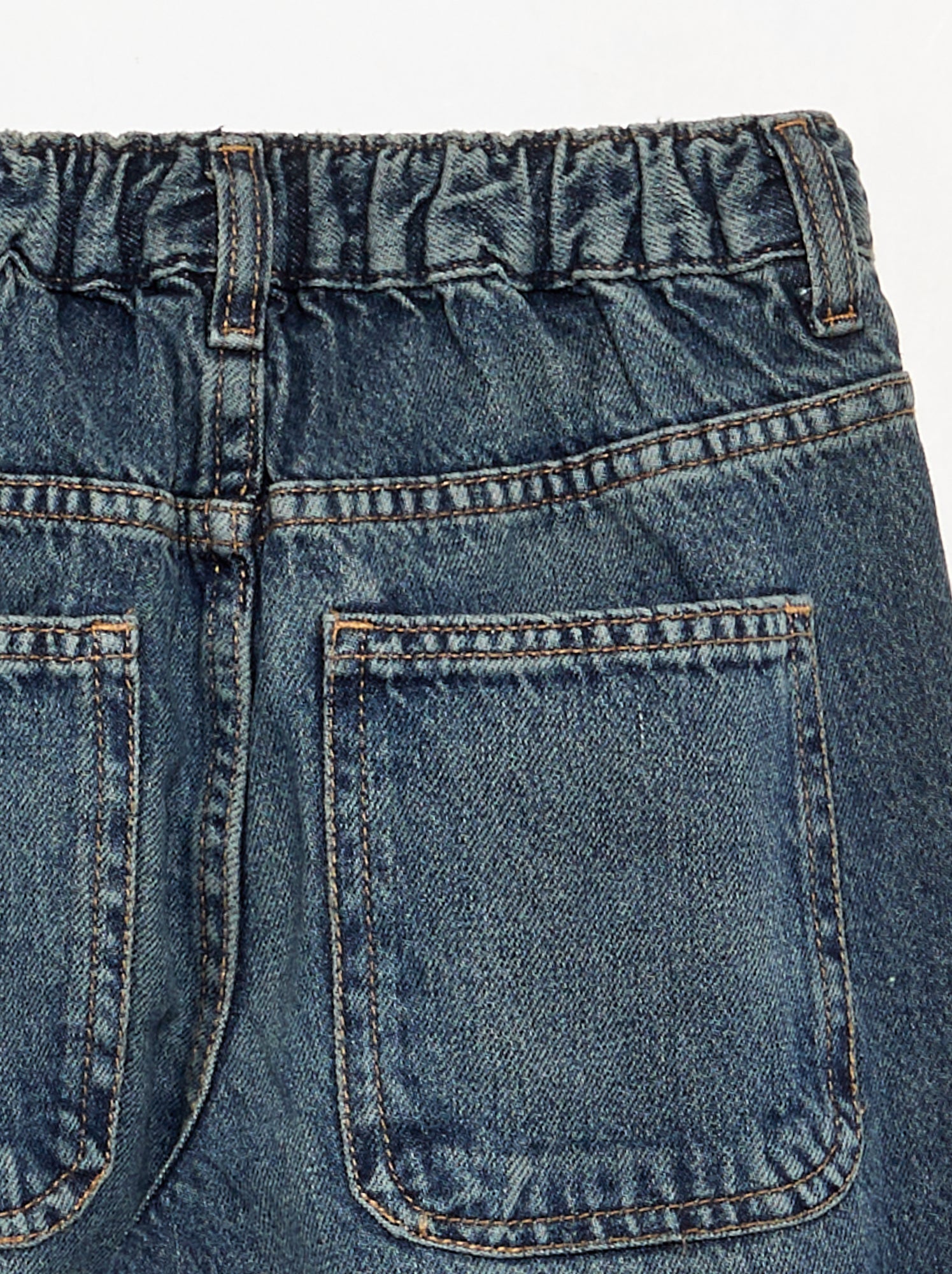 Denim coupe baggy 5 poches - Bleu