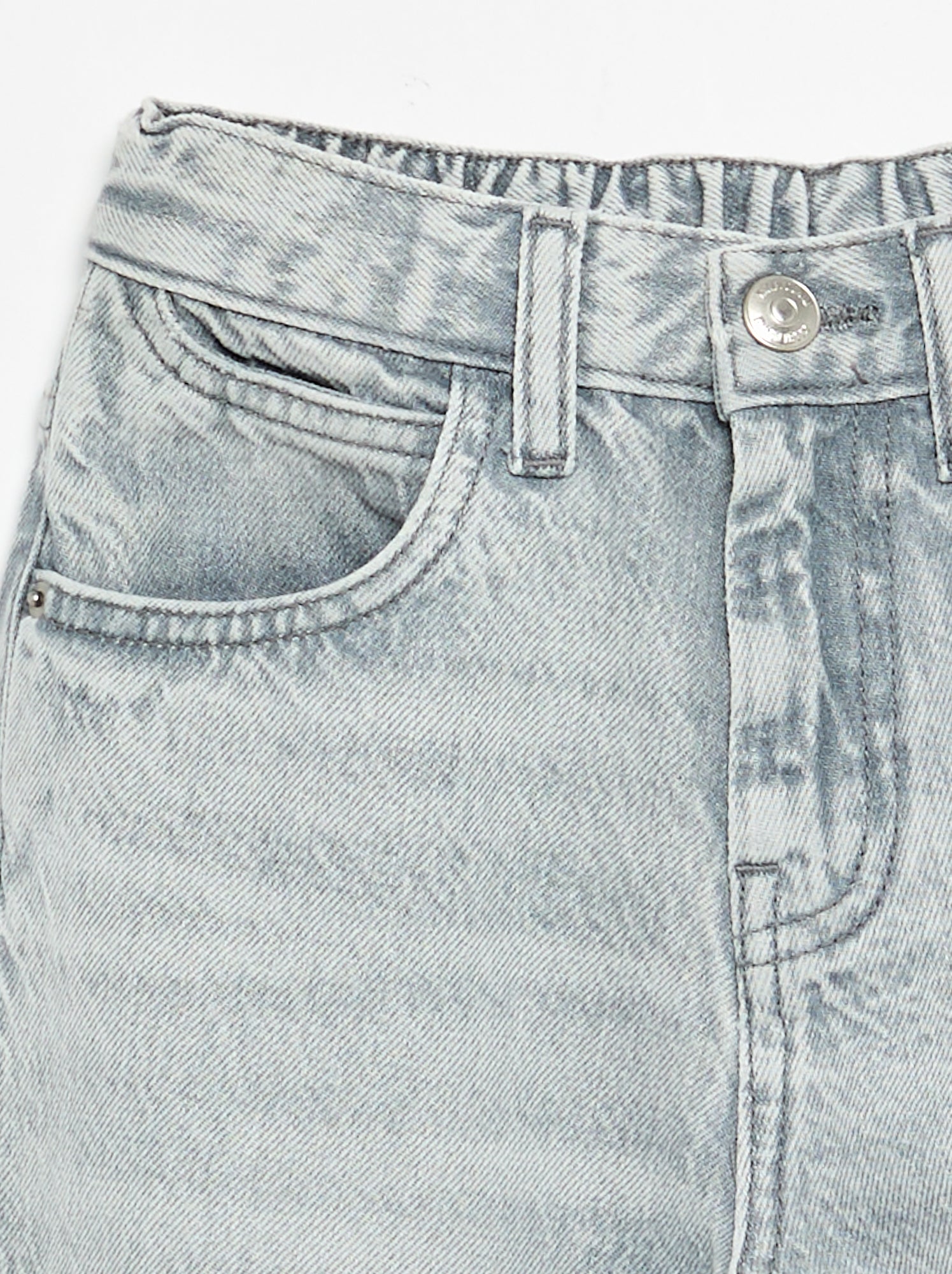 Denim coupe baggy 5 poches - Gris