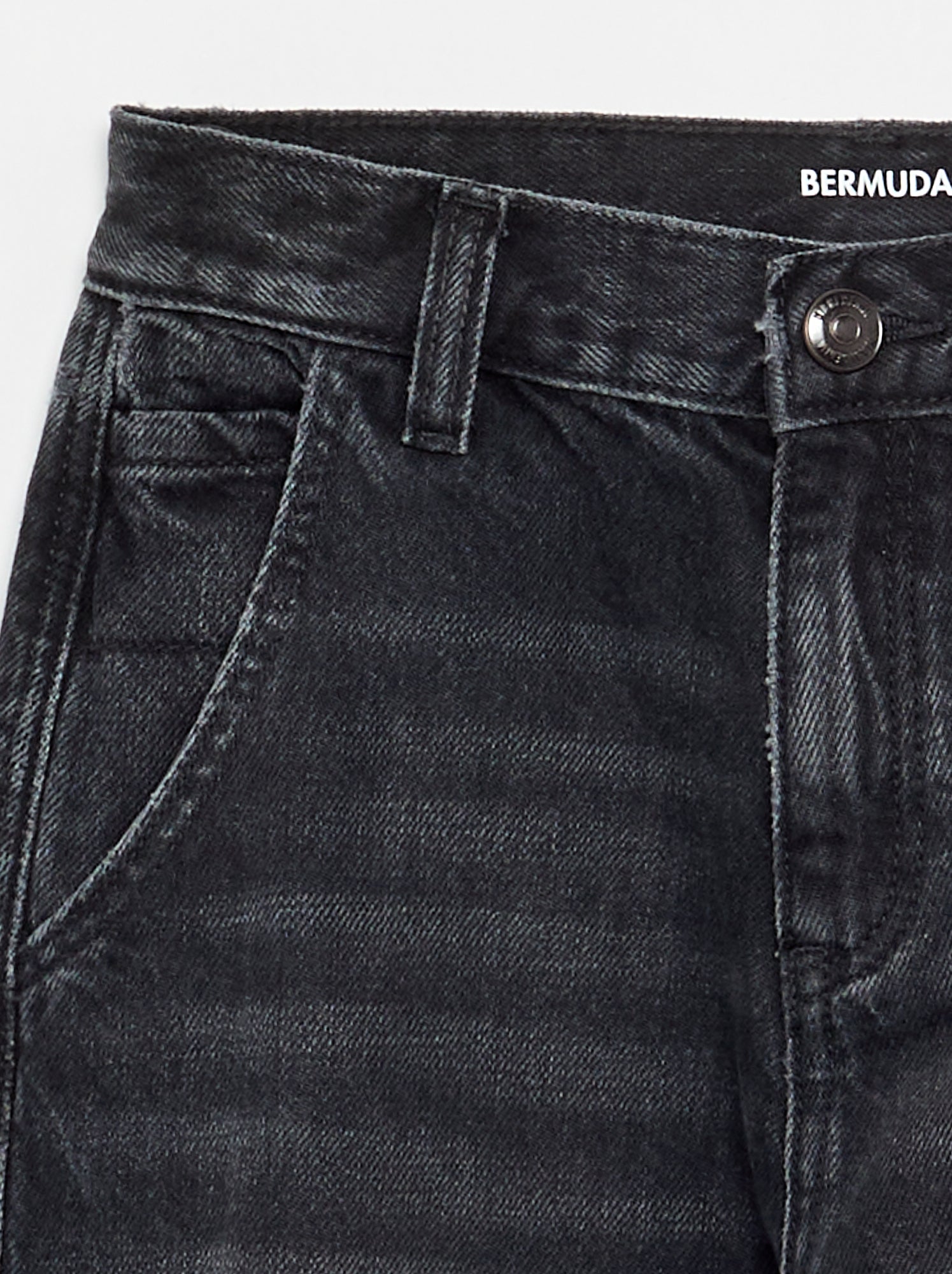 Denim coupe droite à 5 poches - Noir