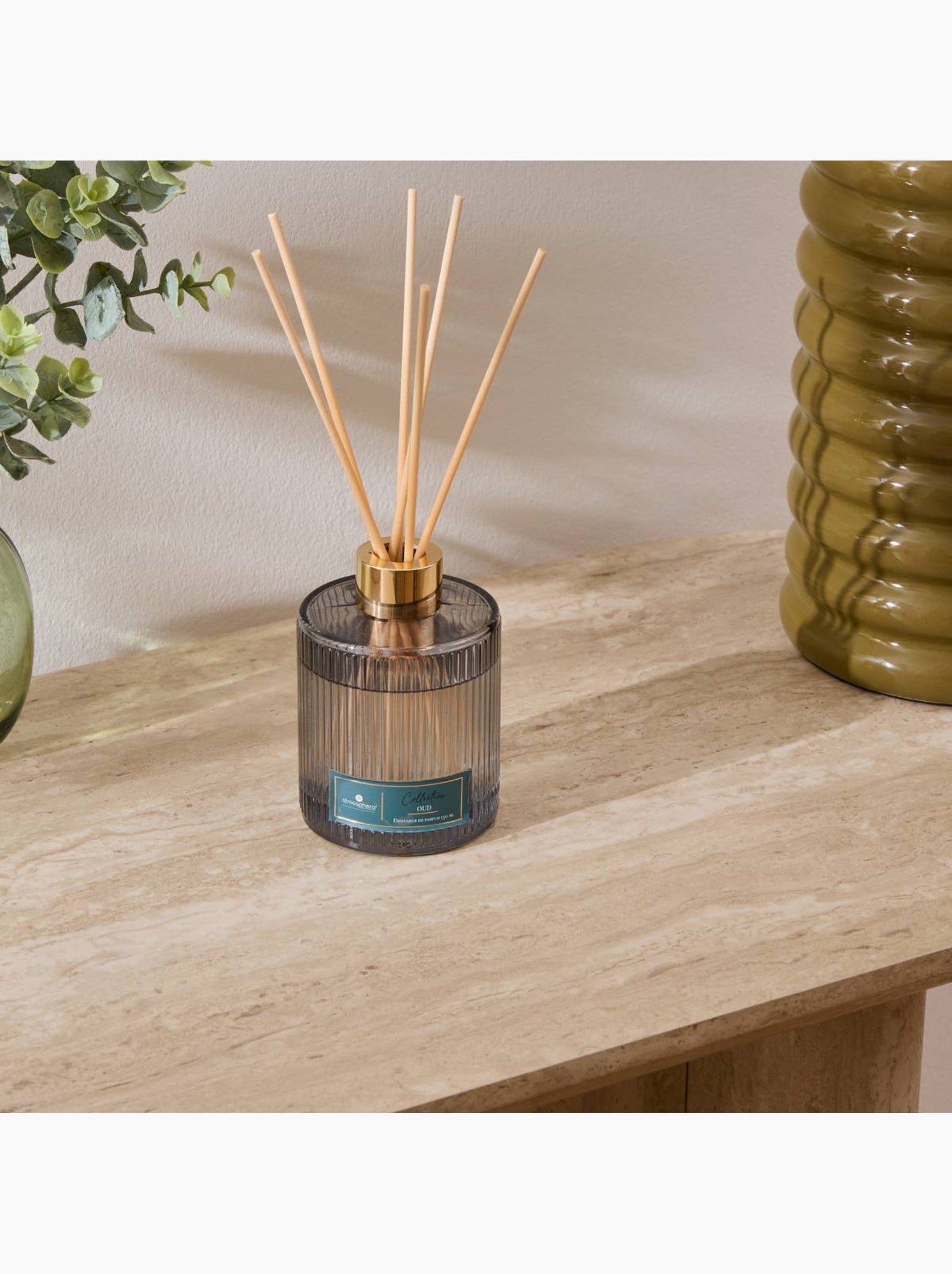 Diffuseur de parfum cylindrique à 6 bâtonnets albie - Gris