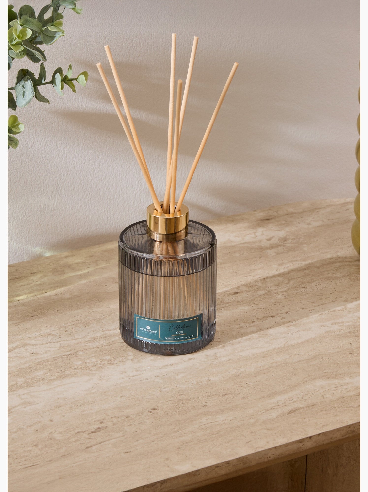 Diffuseur de parfum cylindrique à 6 bâtonnets albie - Gris
