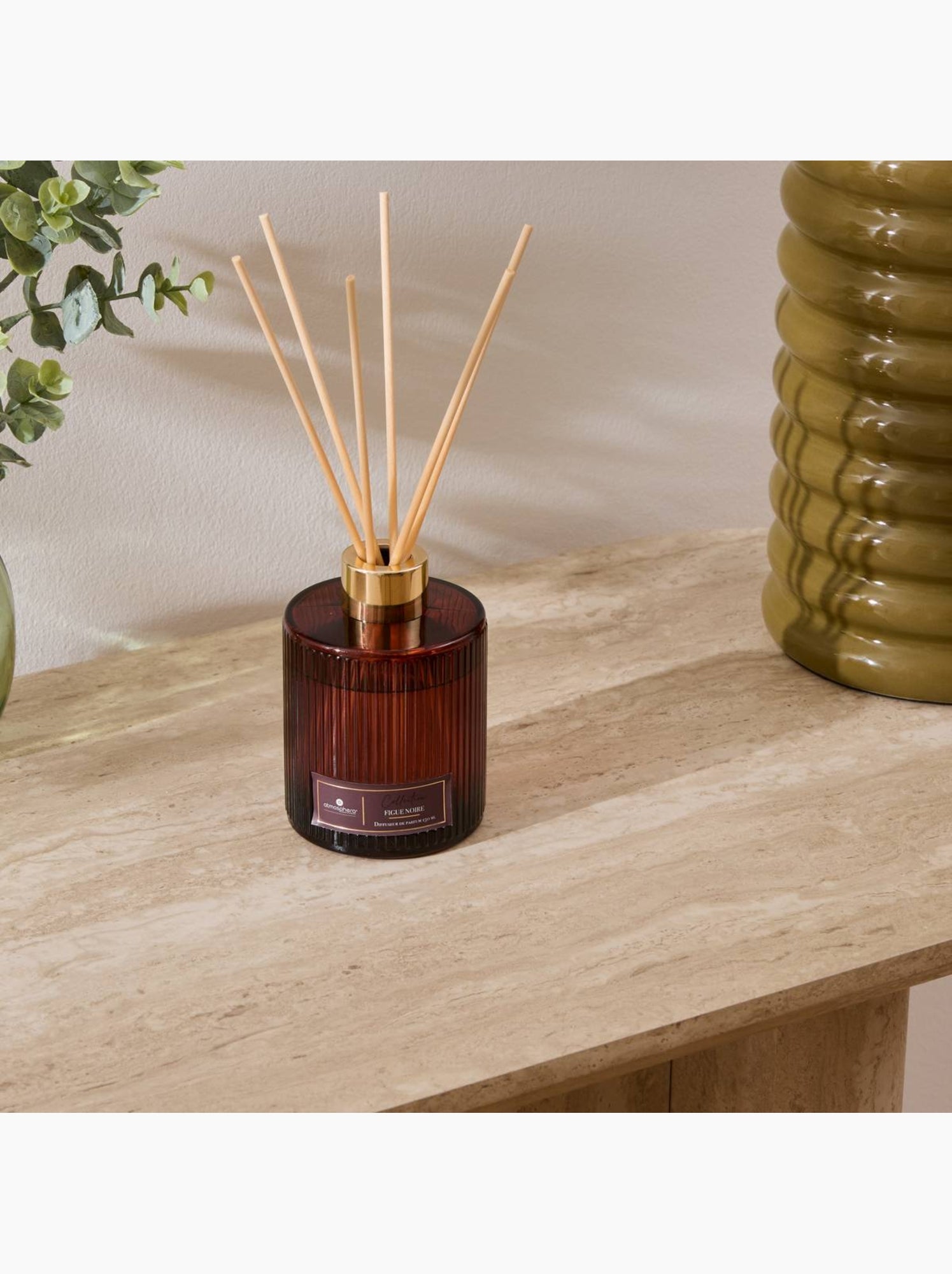 Diffuseur de parfum cylindrique à 6 bâtonnets albie - Rouge foncé