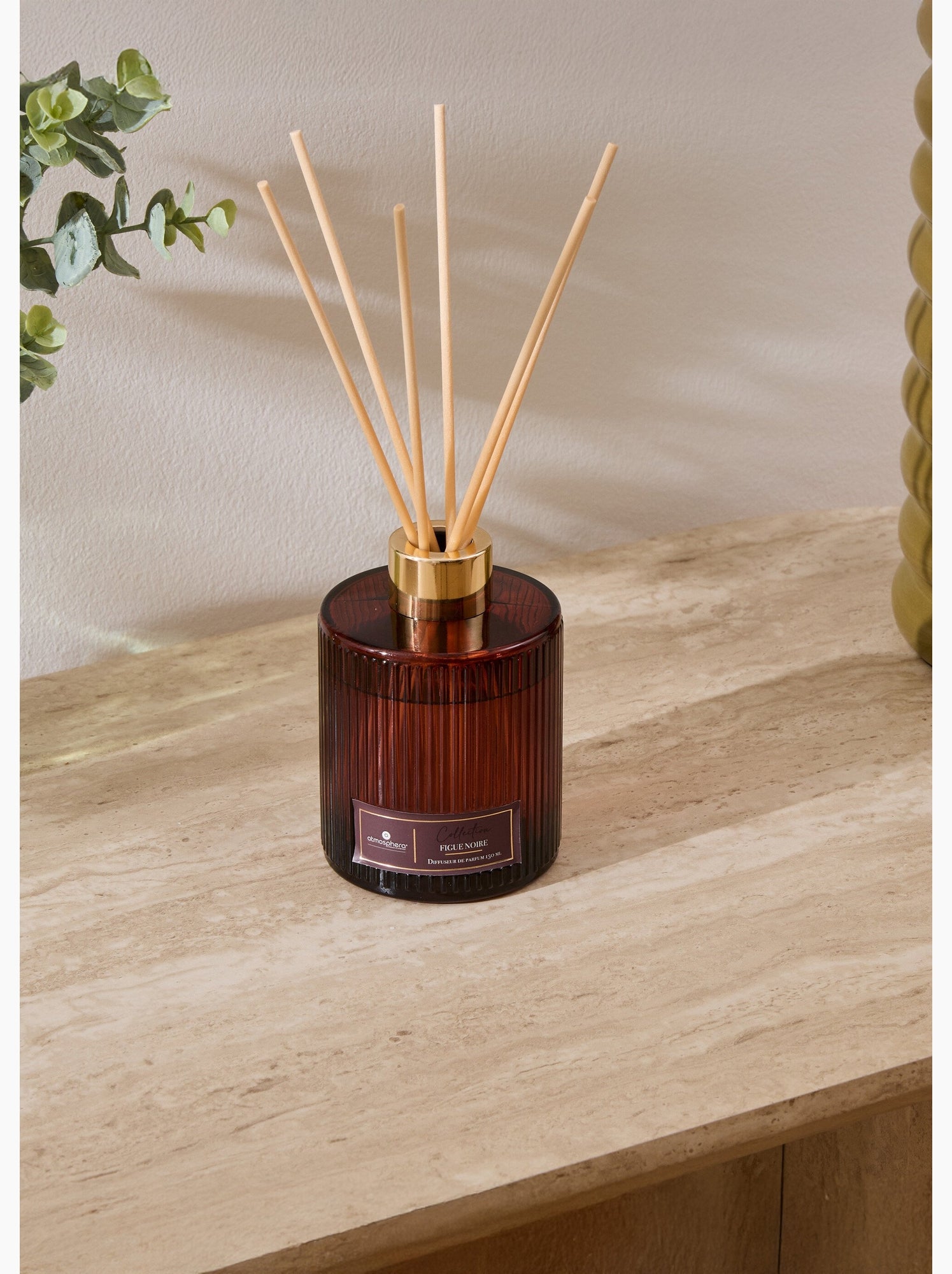 Diffuseur de parfum cylindrique à 6 bâtonnets albie - Rouge foncé
