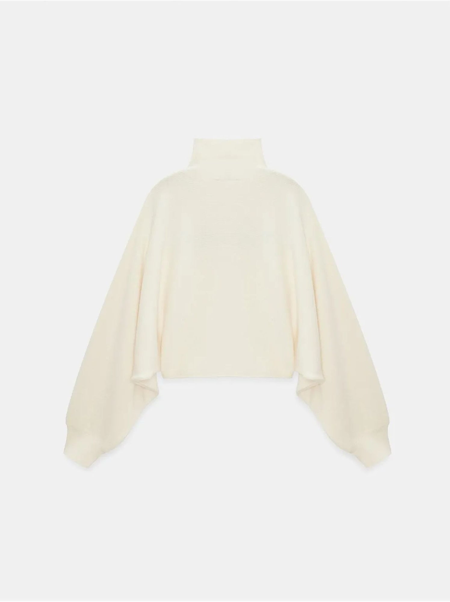 DILVIN Pull Femme Oversize Court À Col Roulé - Crème
