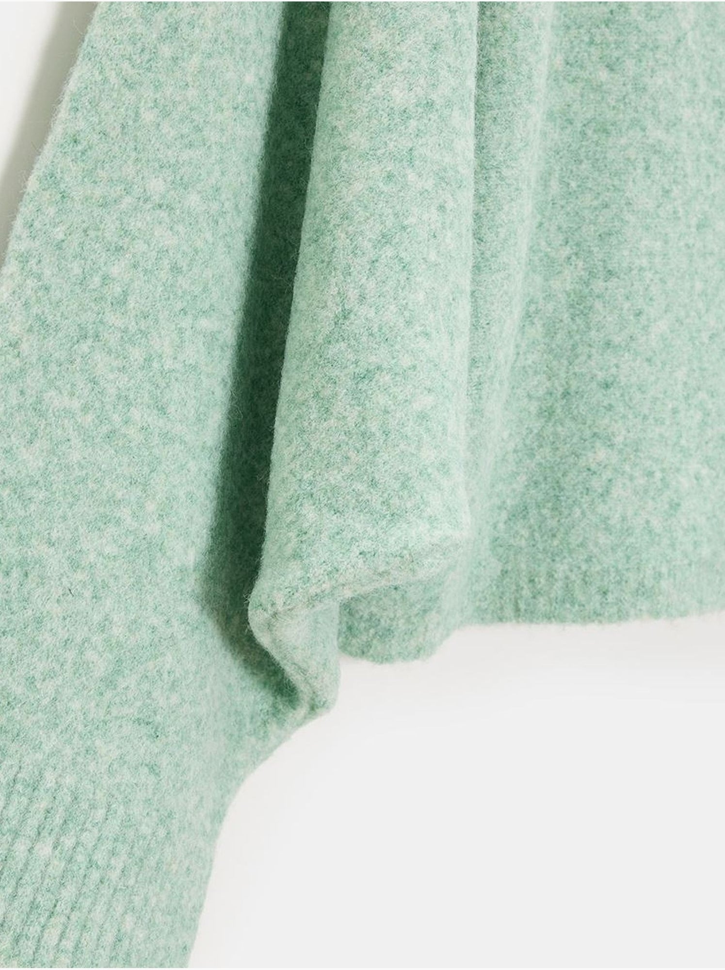 DILVIN Pull Oversize À Col Roulé Côtelé - Vert menthe