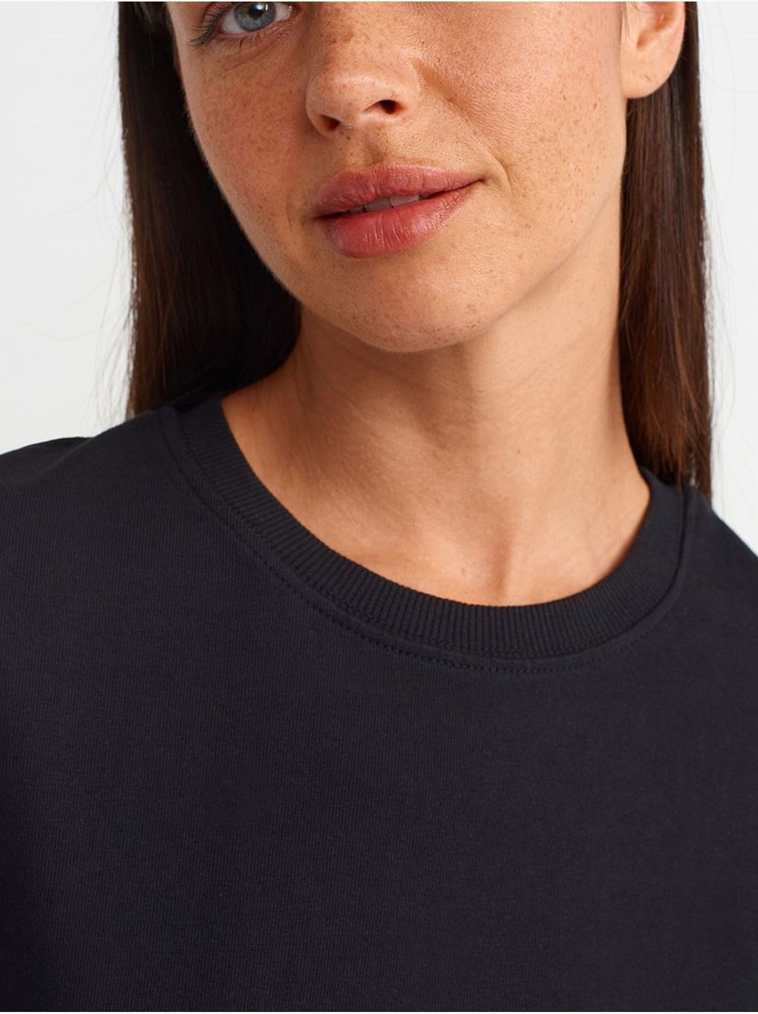 T-shirt oversize en coton à col rond dilvin - Noir