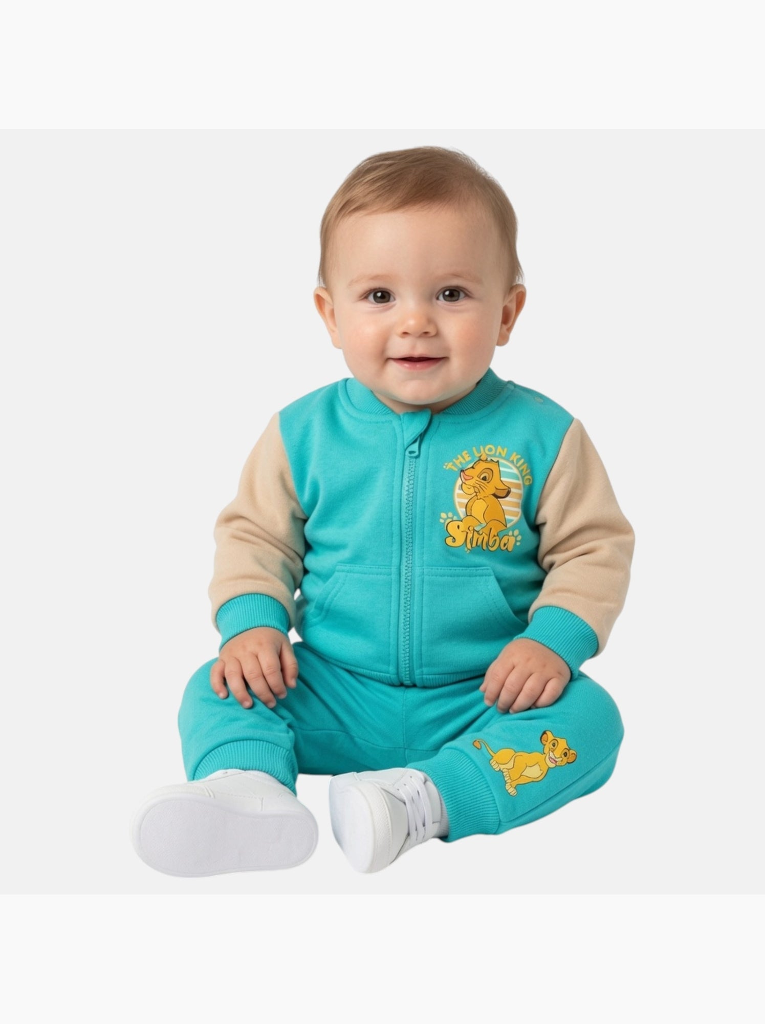 Disney - ensemble de jogging, veste et pantalon garçon - Bleu turquoise