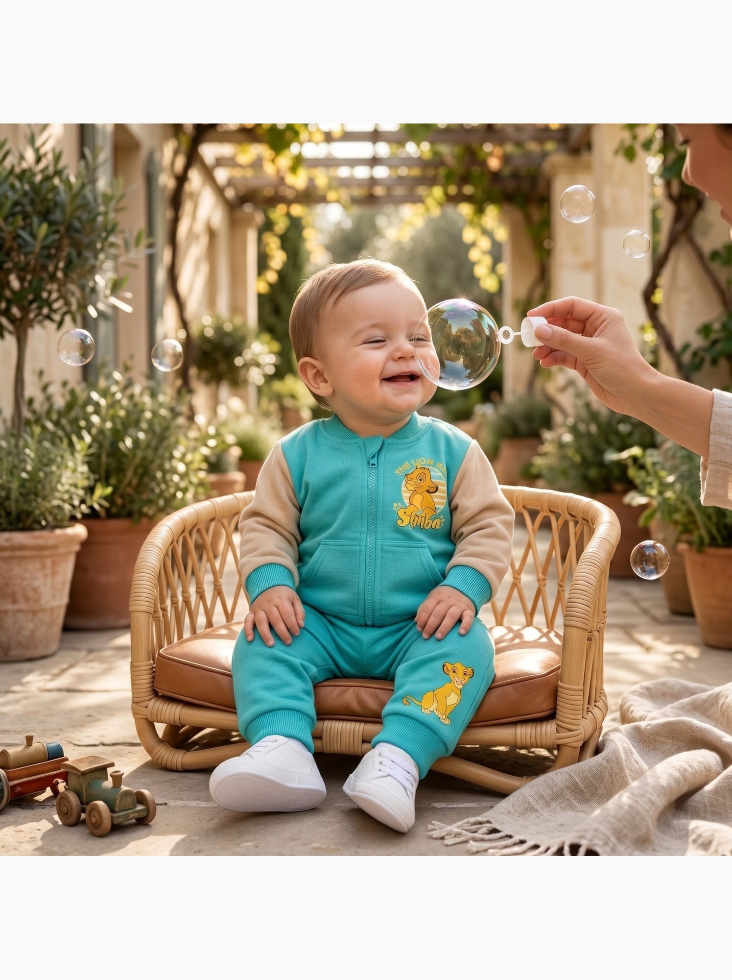 Disney - ensemble de jogging, veste et pantalon garçon - Bleu turquoise