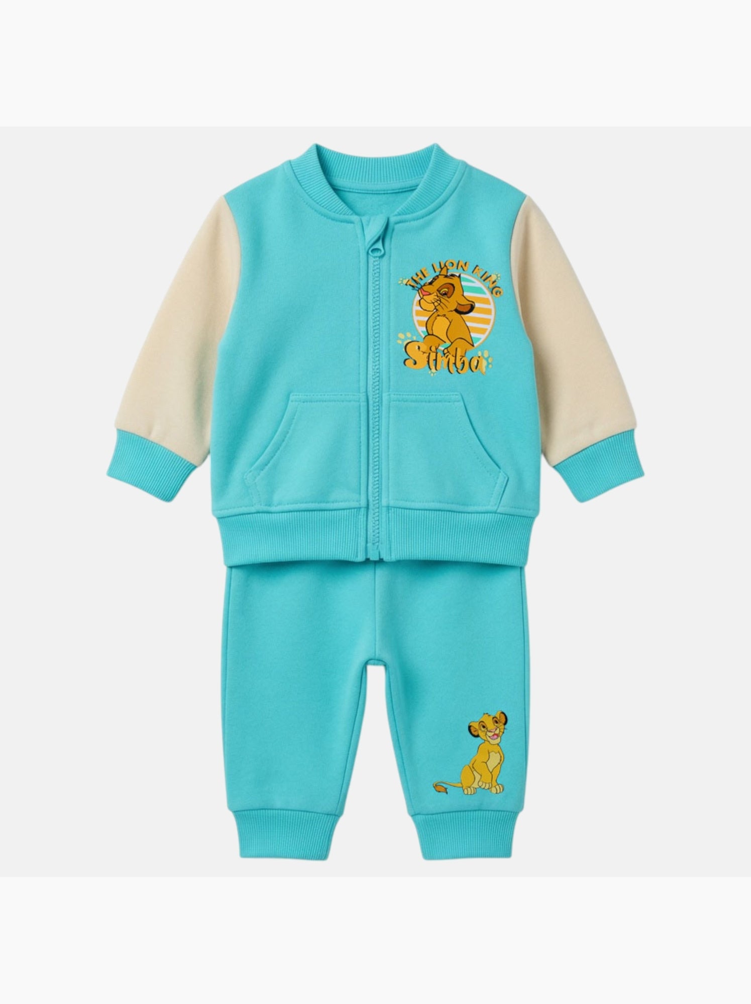 Disney - ensemble de jogging, veste et pantalon garçon - Bleu turquoise
