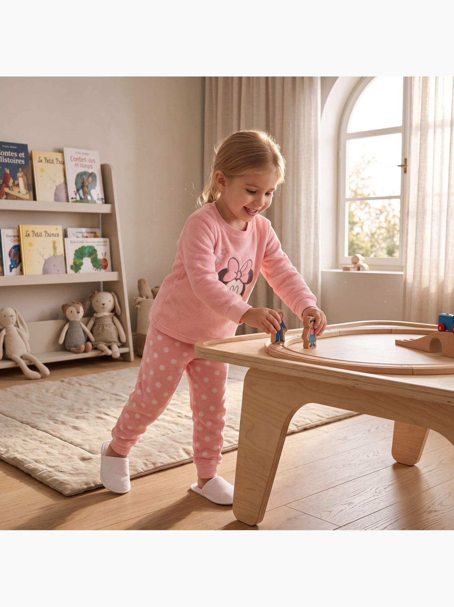 Disney - pyjama manches longues avec personnage - Rose clair